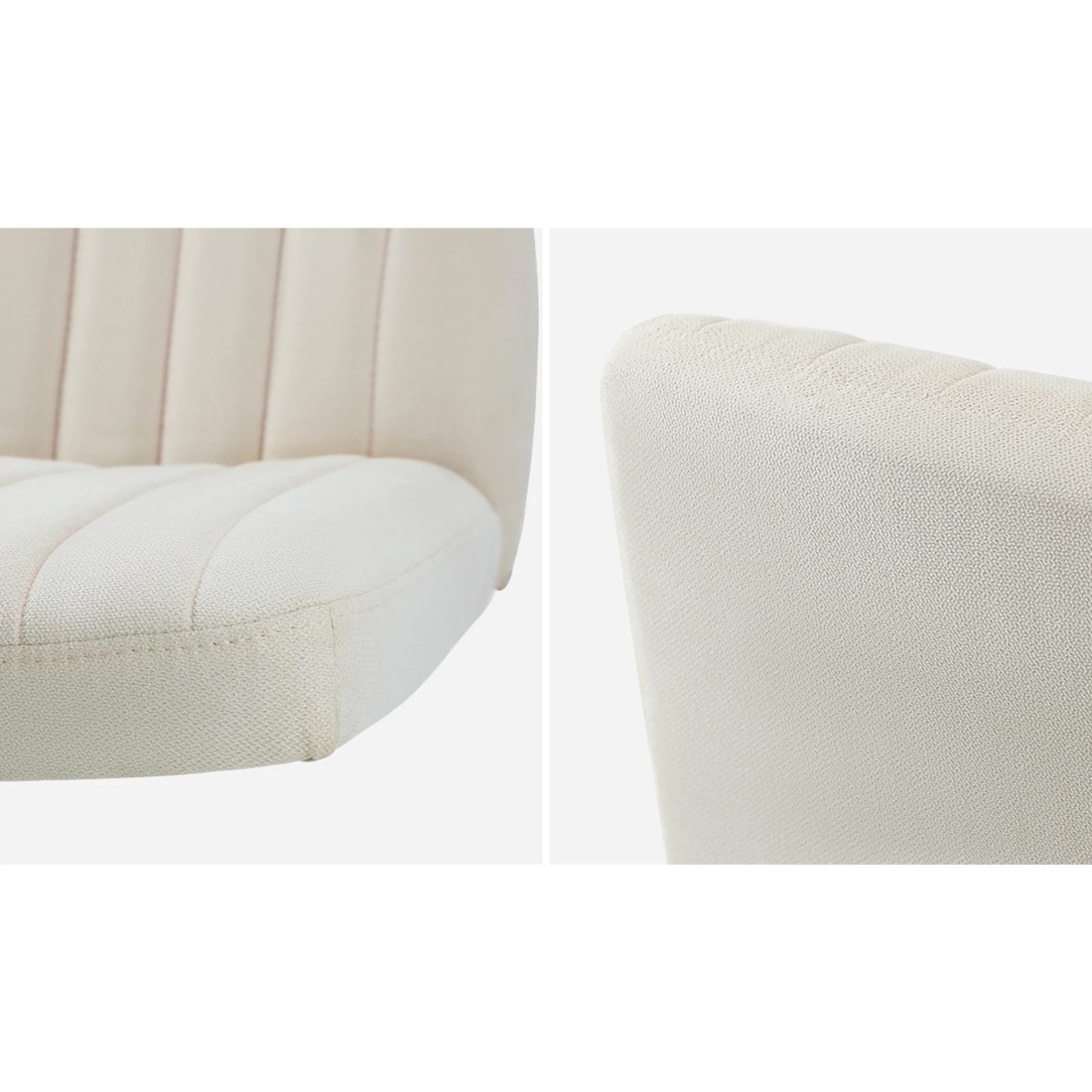 5 Oikiture Mid Back Armless Office Desk Chair Height Adjustable Wide Seat - Beige, 5 of 8