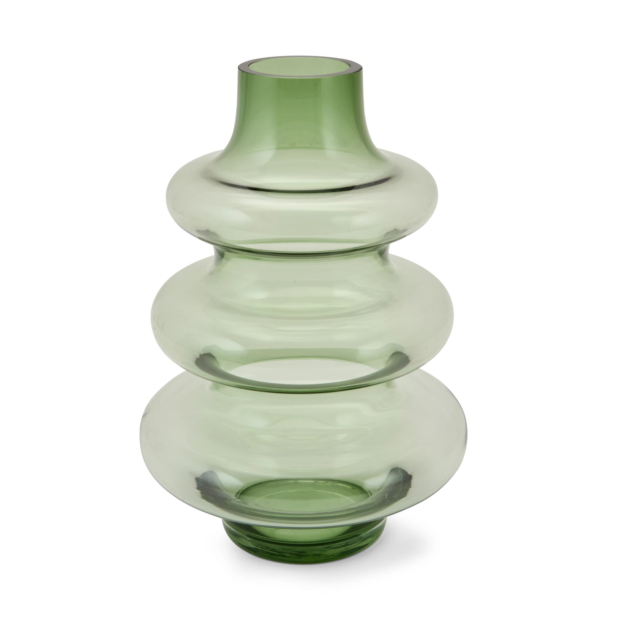 3 Green Glass Bubble Vase, 3 of 5