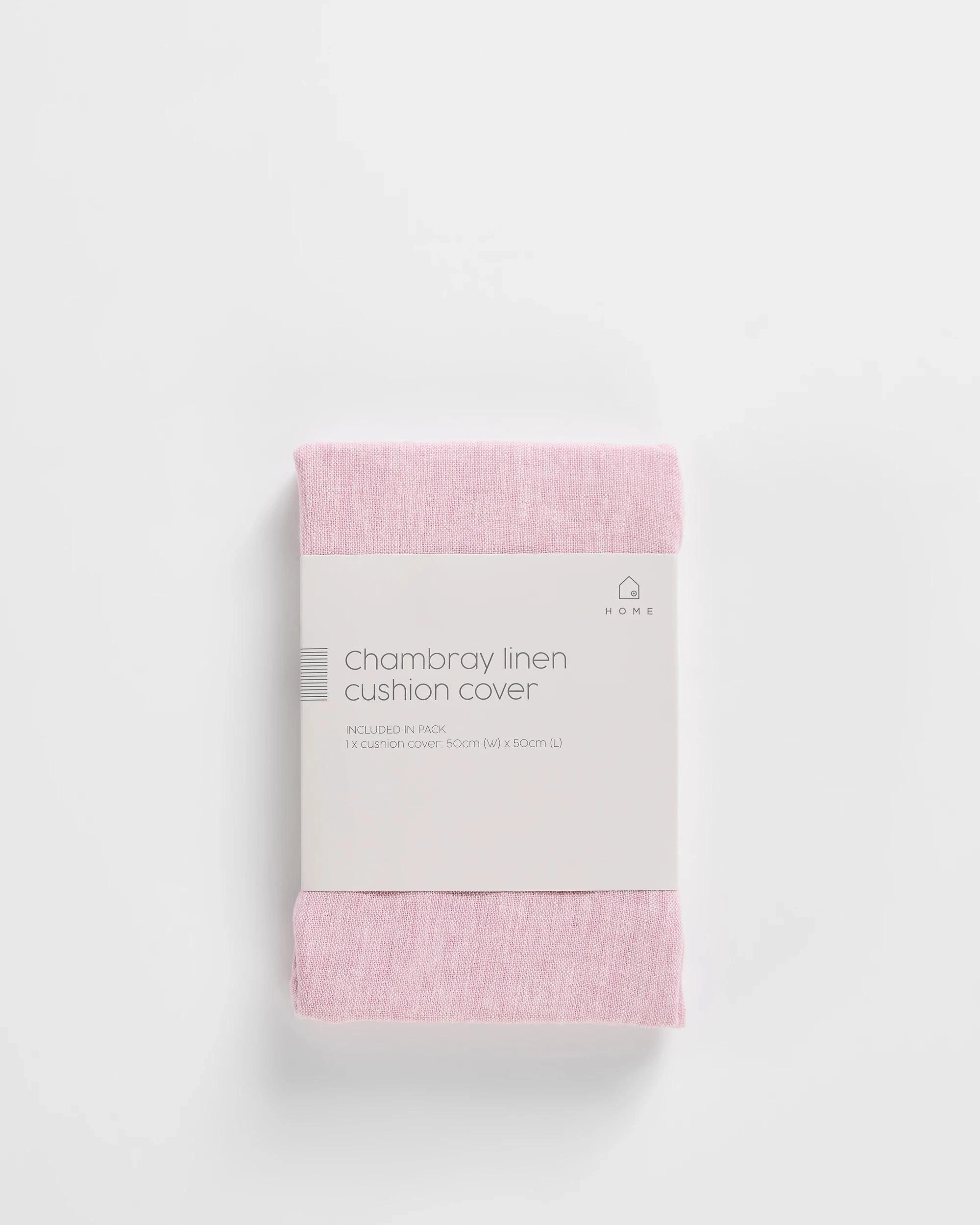 1 Target Chambray Linen Cushion Cover - Lilas - Pink, 1 of 3