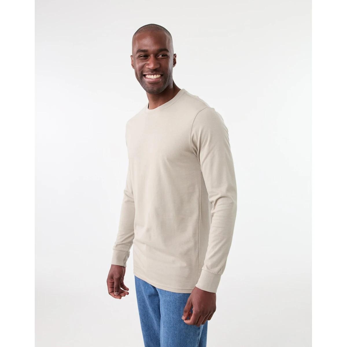 2 Long Sleeve Longline T-shirt Bge Khaki, 2 of 6