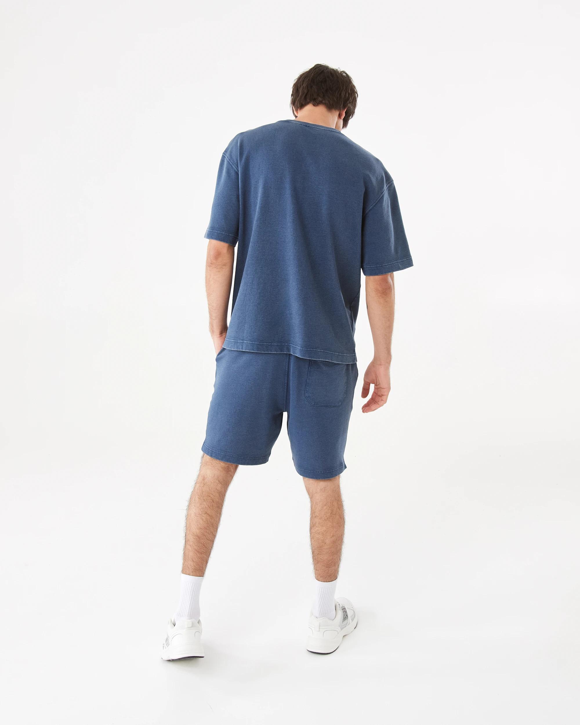 5 Elastic Waistband Washed Terry Shorts Nvy Spell, 5 of 9