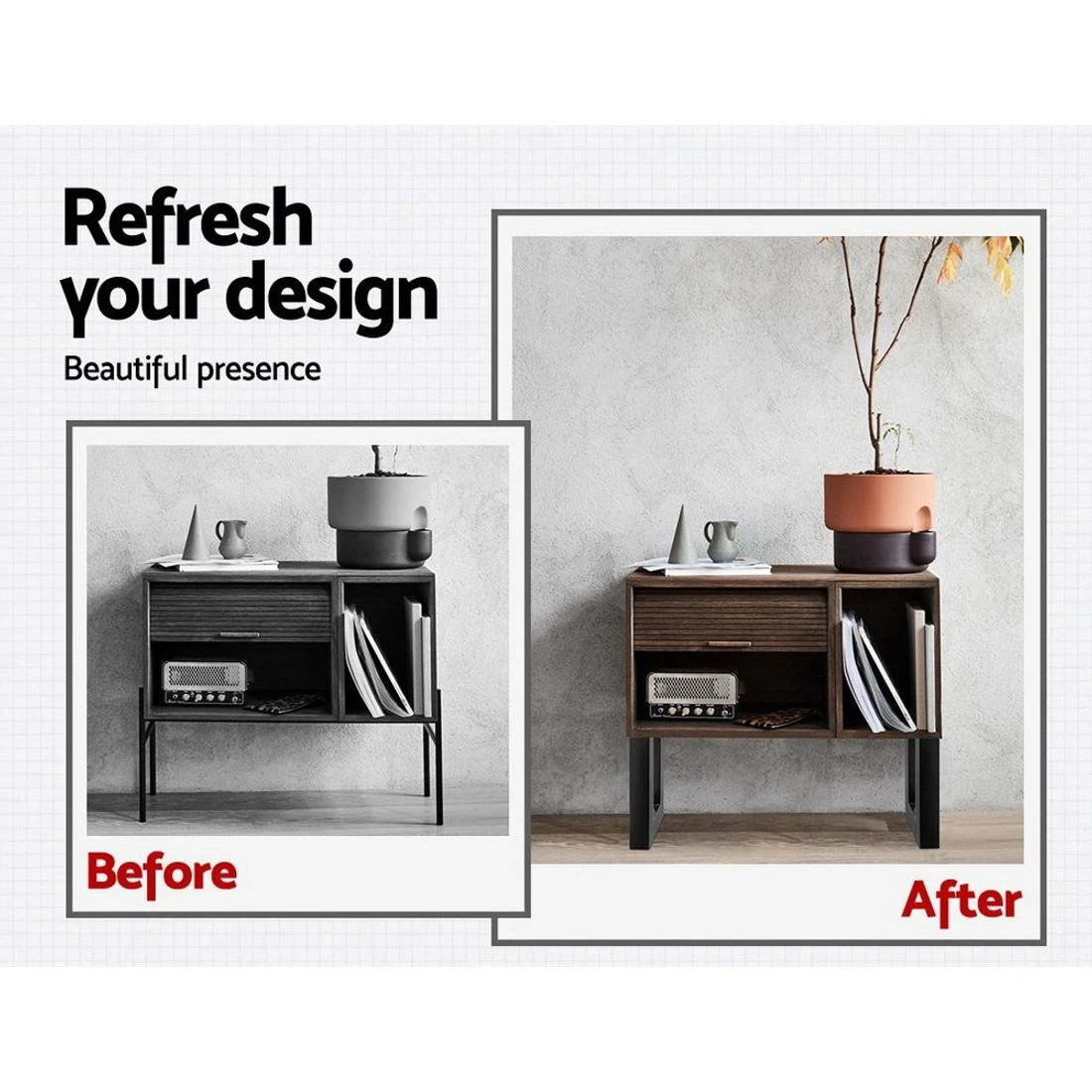 5 Artiss Metal Table Legs DIY Rectangular 40X30CM Set of 2 - Black, 5 of 8