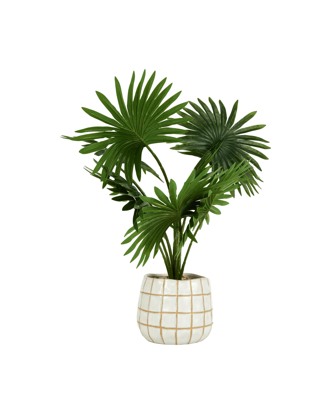 2 Artificial Palm in Check Pot, 2 of 5