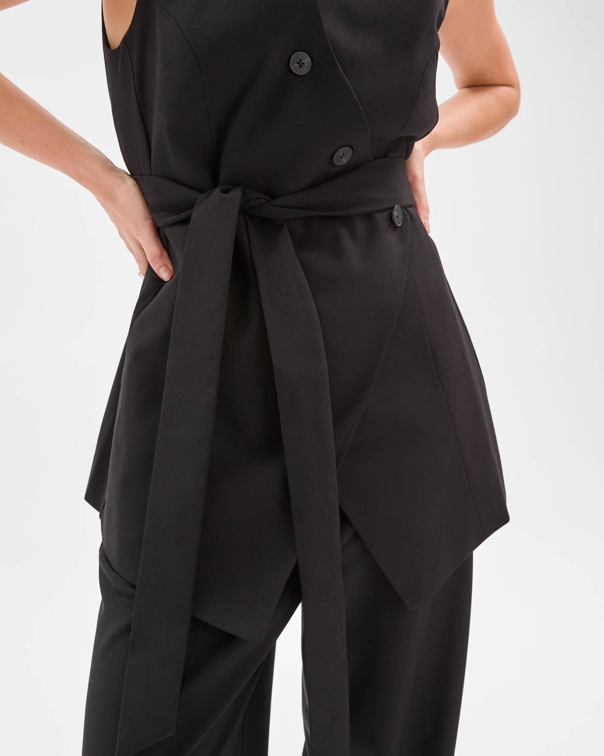 4 Lily Loves Asymmetric Vest BLACK, 4 of 7