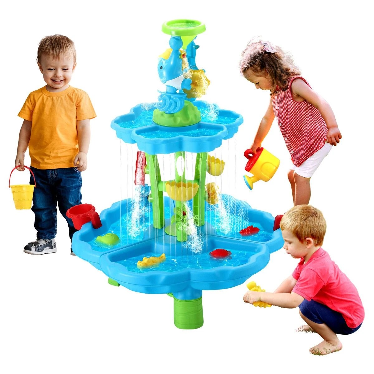 2 AUSWAY Water Table Waterfall Sand Pit Play Ground Playset, 2 of 7