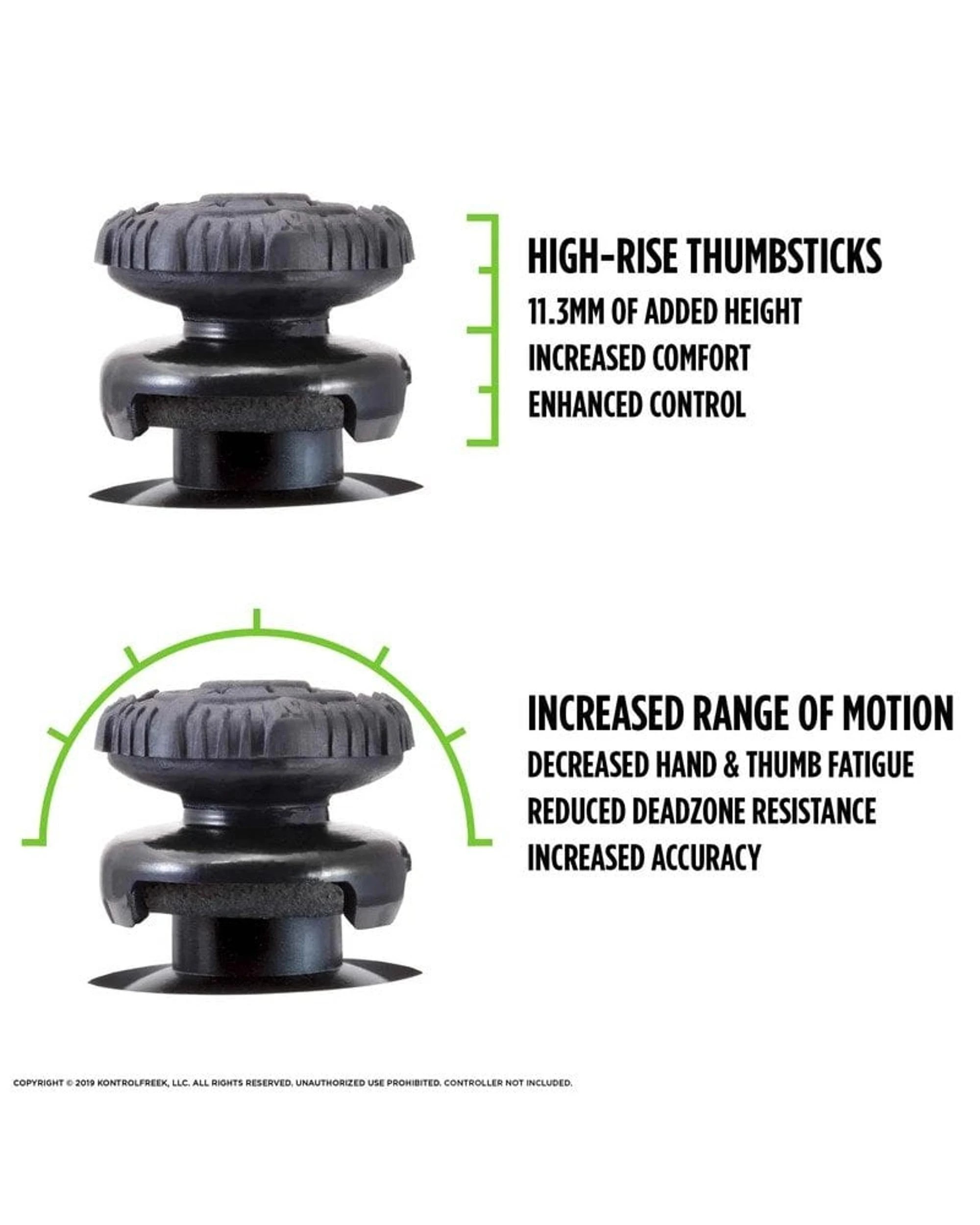 3 KontrolFreek FPS Freek Battle Royale Nightfall Performance Thumbsticks for PS4, PS5 - Black, 3 of 5