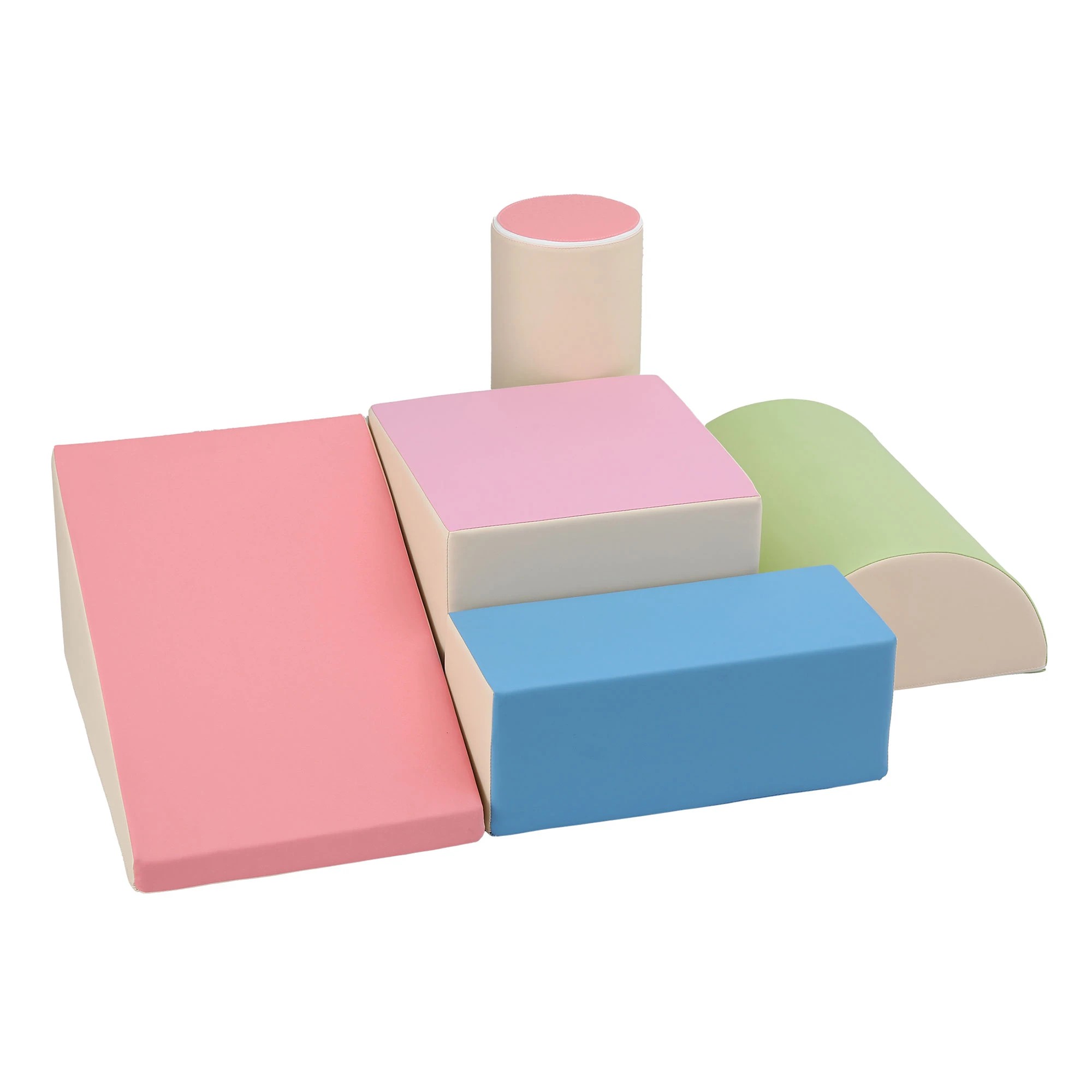 3 Keezi 5-Piece Kids Foam Play Set Climbing Blocks Soft Indoor Toy Rocker - Multi, 3 of 4