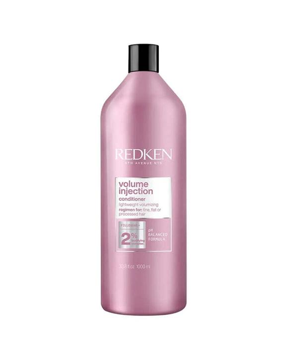 Redken Volume Injection Conditioner Volumiser Fine Hair 1000ml - Pink