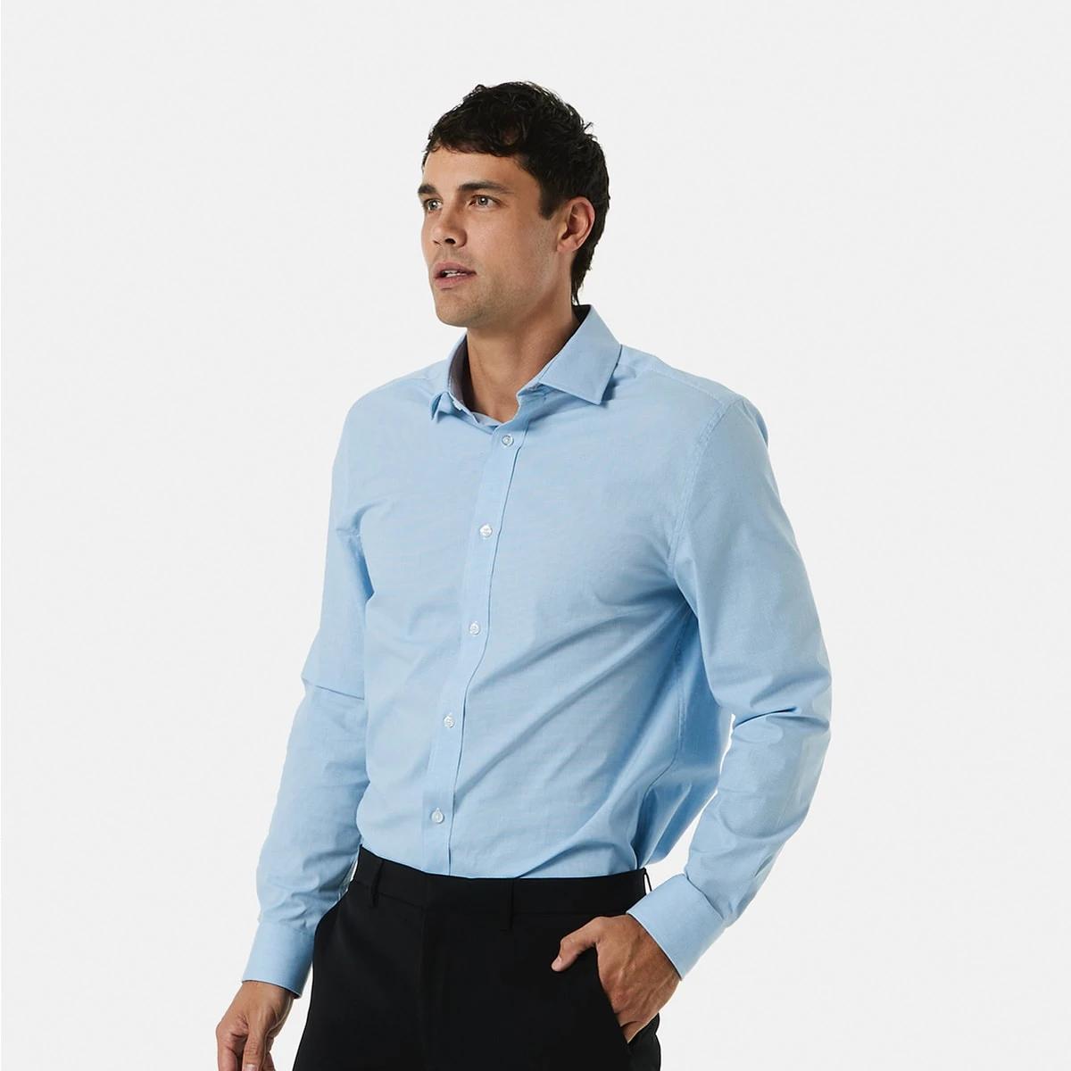 2 Workwear Long Sleeve Business Shirt Lorian Blu, 2 of 5