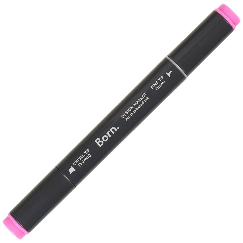 4 Born Professional Dual-Tip Artist Marker Magenta RV789, 4 of 4