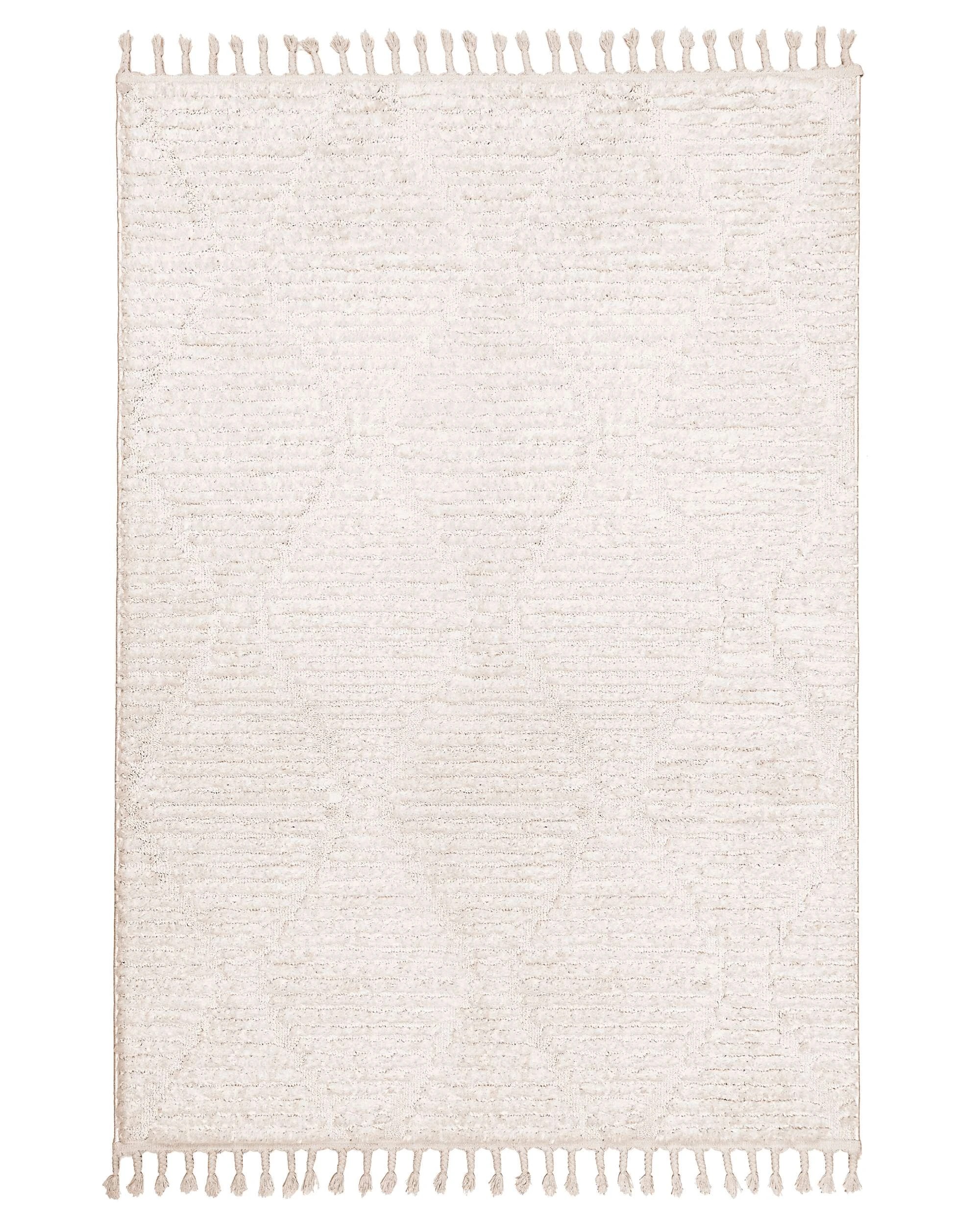 1 Loopsie Monetta Diamond Rug-290cm x 200cm - White, 1 of 7