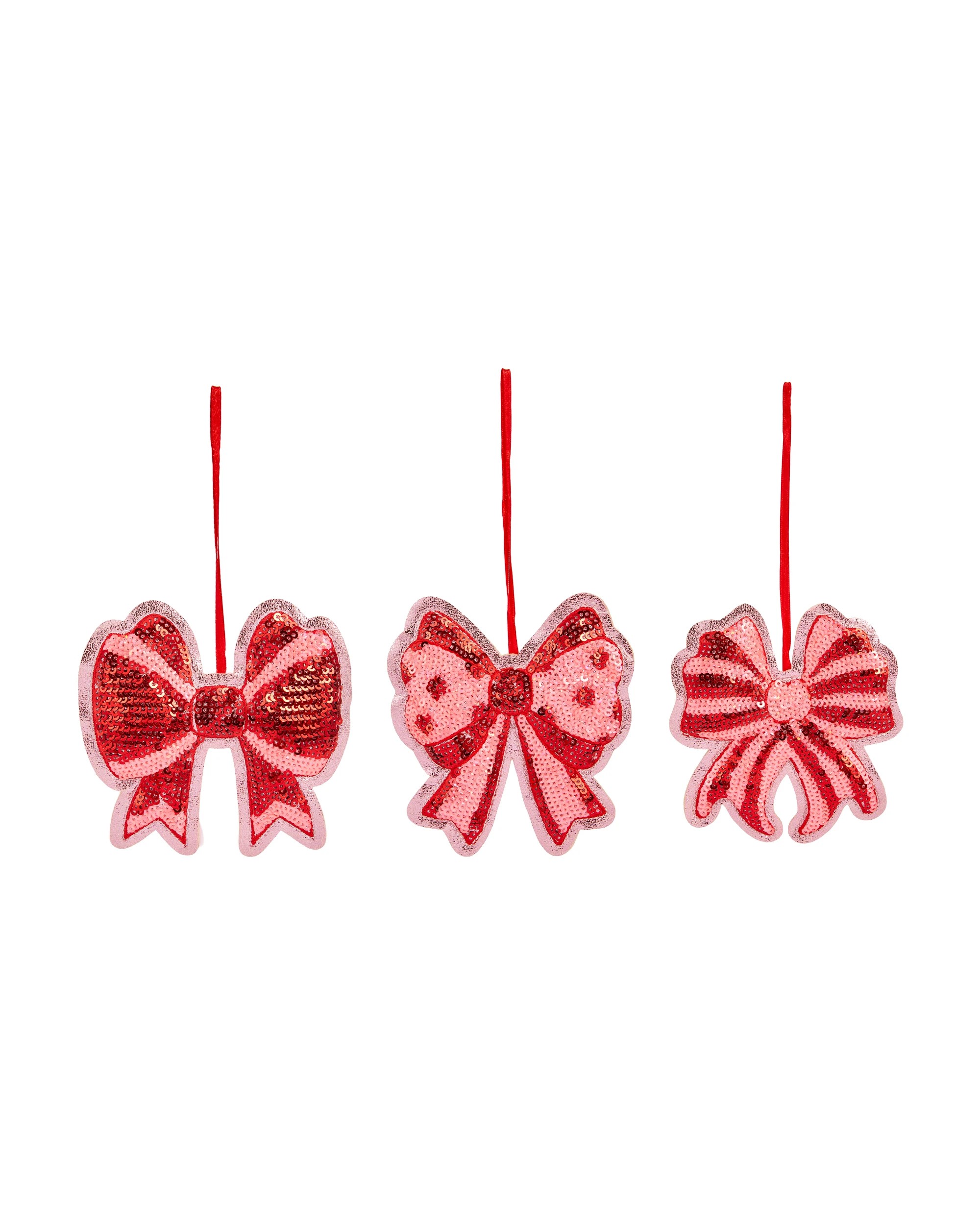 2 3 Pack Sequin Bow Decorations, 2 of 6