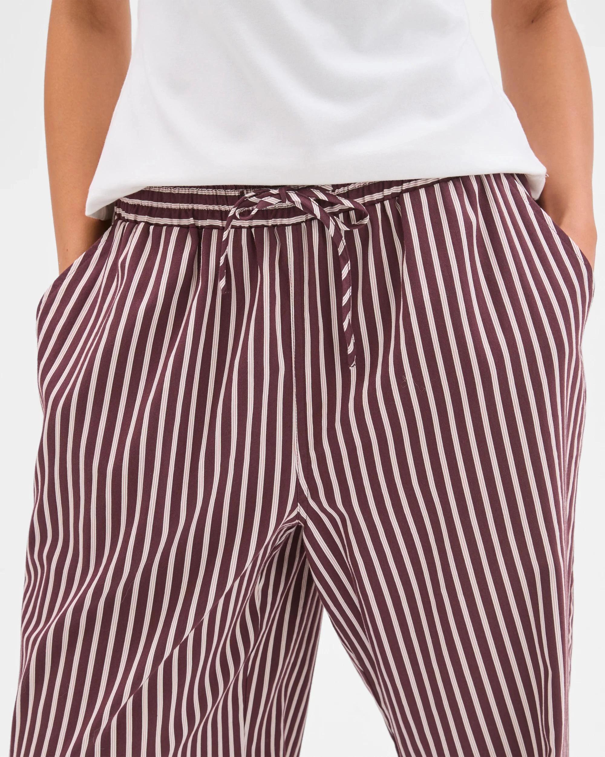 5 Lily Loves Australian Cotton Blend Poplin Striped Pants FUDGE STRIPE, 5 of 7