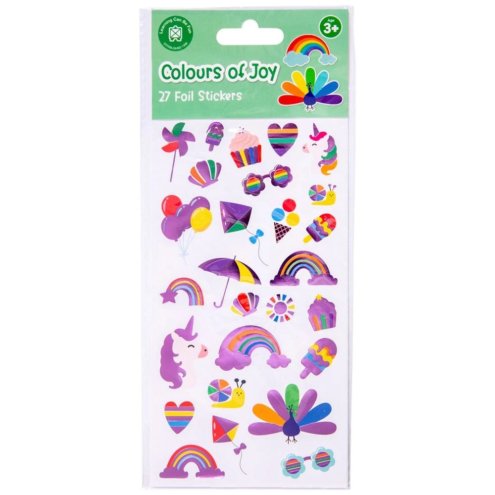 1 Learning Can Be Fun Colours of Joy Foil Stickers, 1 of 3