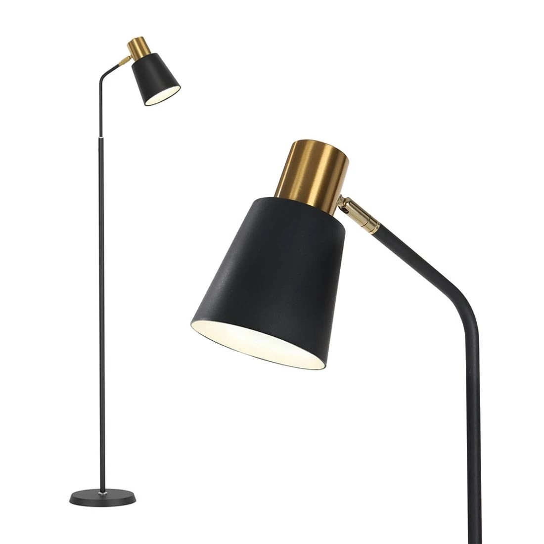 1 Artiss Floor Lamp LED Light Stand Modern Home Living Room Office Reading - Black, 1 of 7