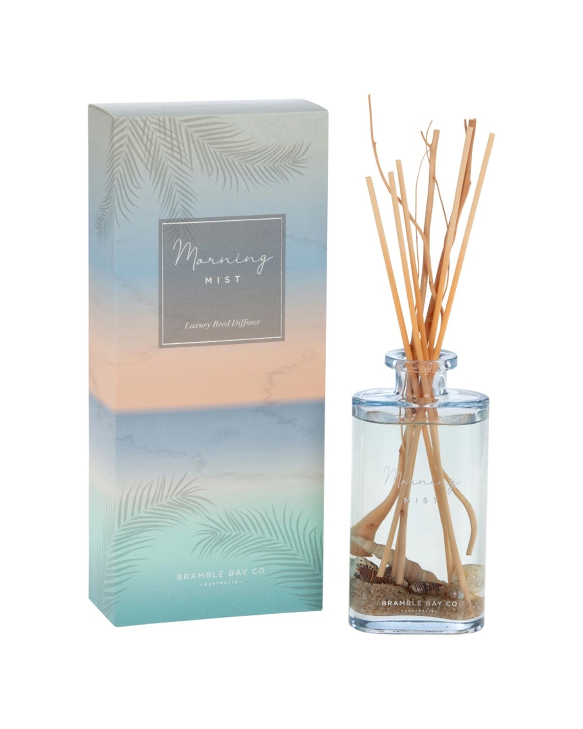2 Bramble Bay Ocean Morning Mist Glass Reed Diffuser Scented Home Fragrance 150ml - Natural, 2 of 4