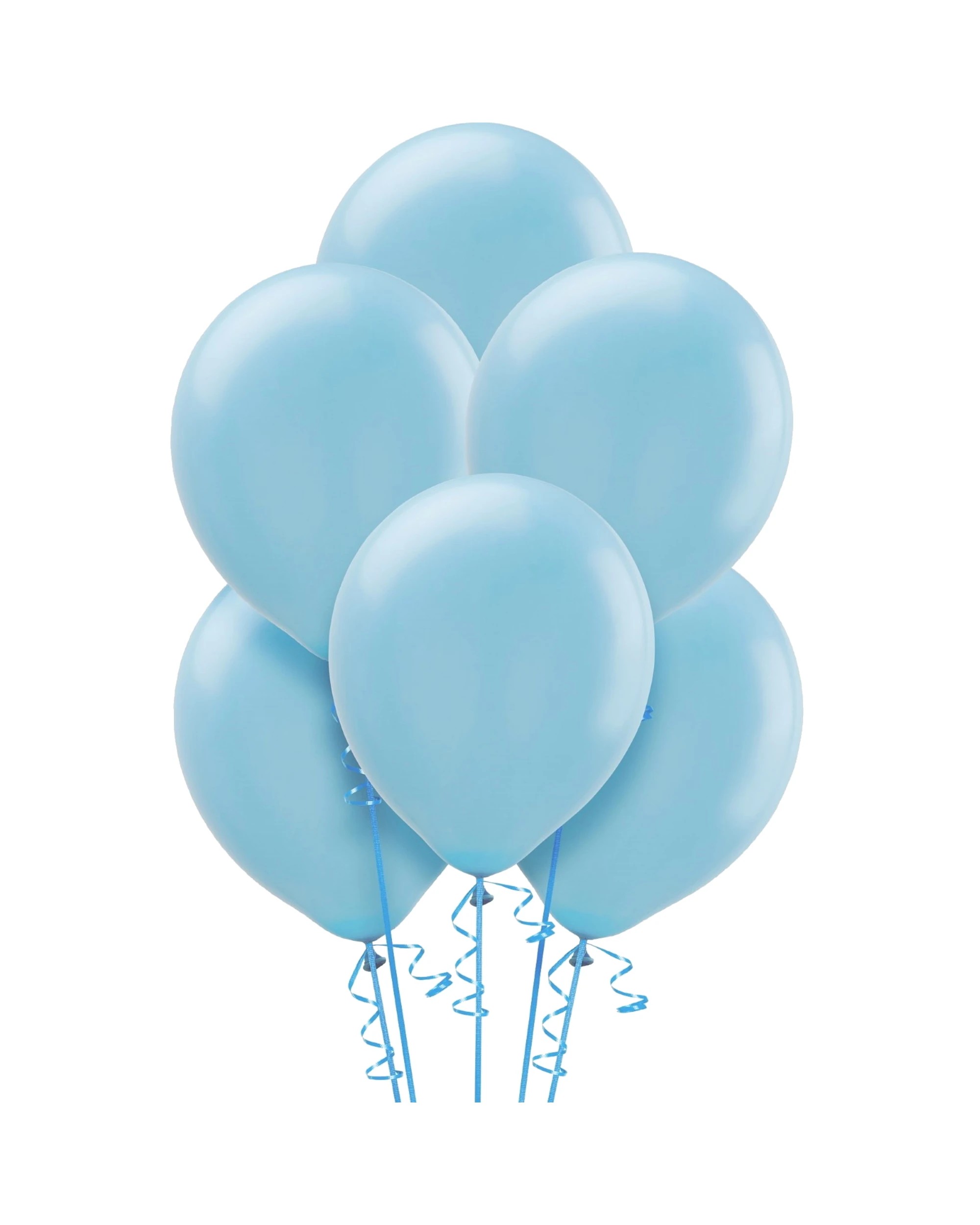 1 Unique Light Blue Balloons 30cm Round Pack of 100 - Light Blue, 1 of 3