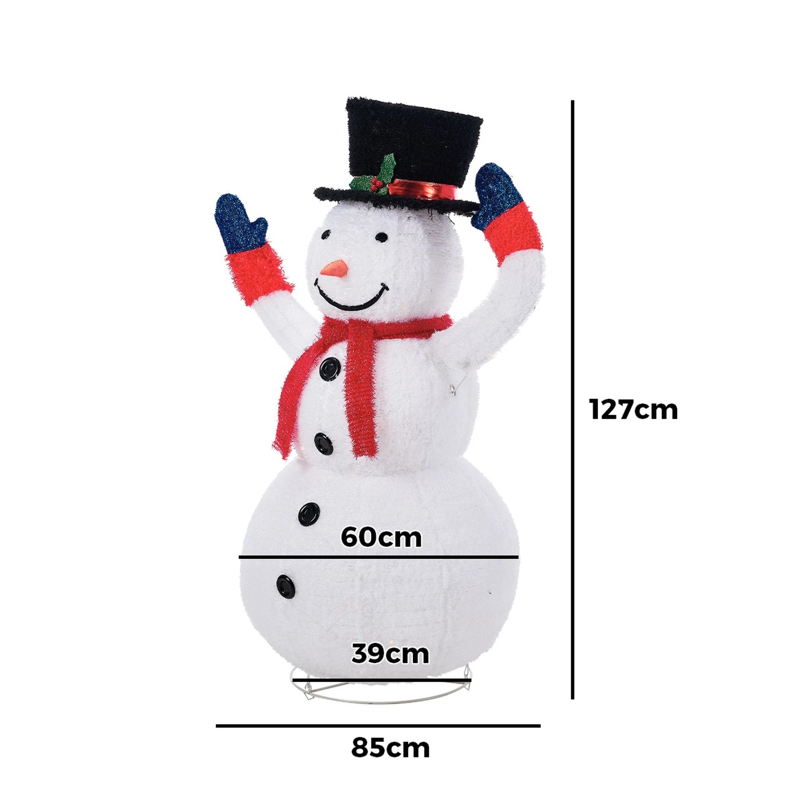 8 Tinseltown 3d Christmas Snowman Light Led 127cm Xmas Decor Festive Display
 - Multi, 8 of 8
