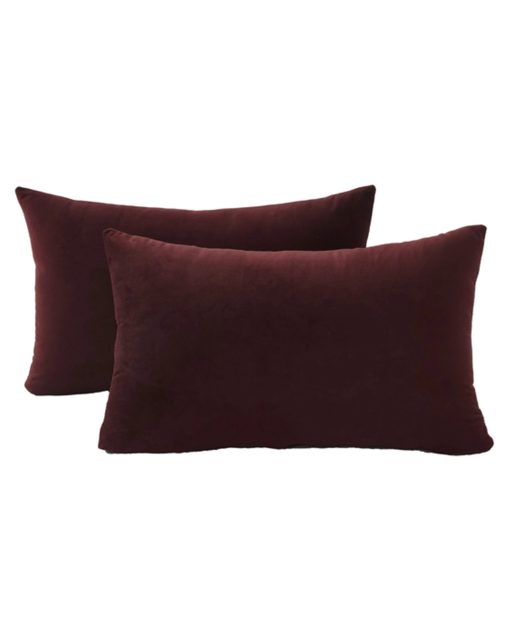 1 Gioia Casa 2-Pack Velvet Cushion Covers 30x50cm - Burgundy, 1 of 1