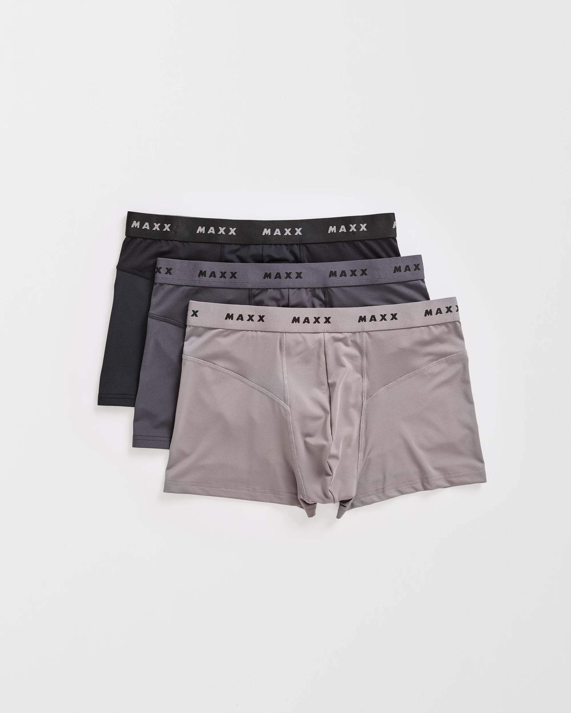 1 Maxx 3 Pack Performance Trunks GREY, 1 of 4