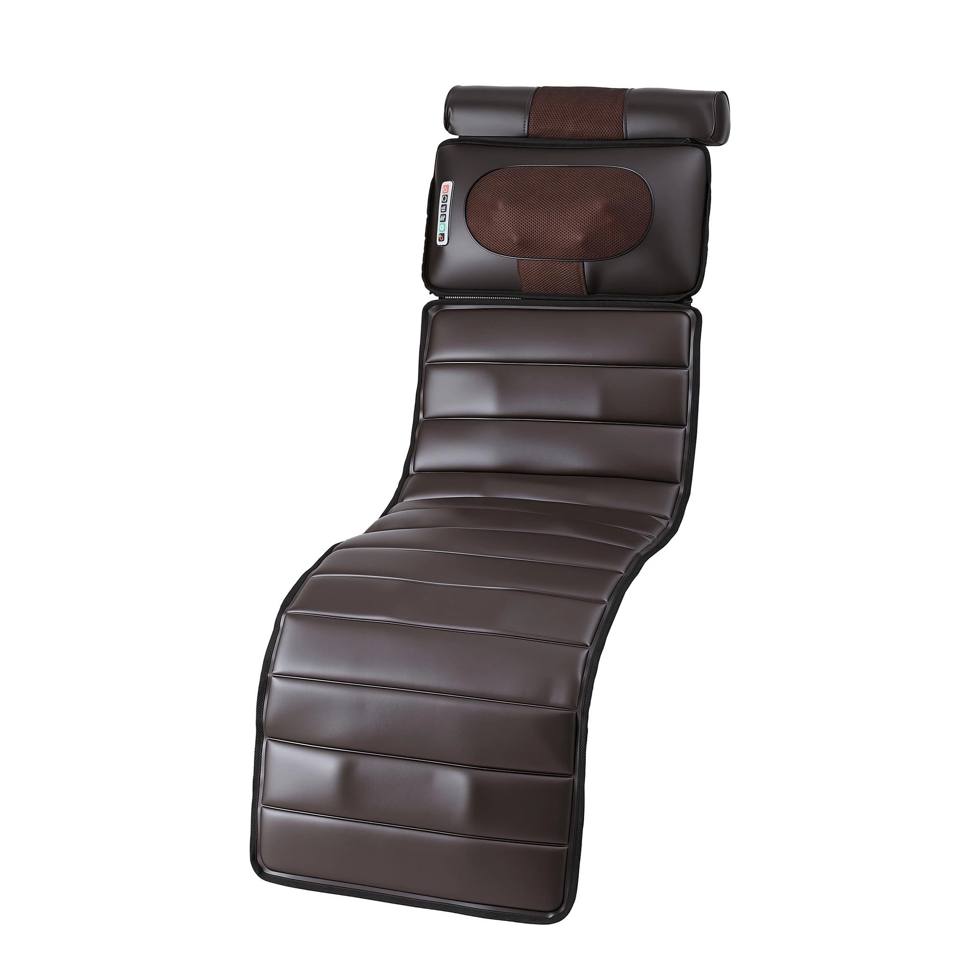 3 Livemor Massage Mat Kneading Neck Foot Massager Heated Vibration Airbag Mattress - Brown, 3 of 3
