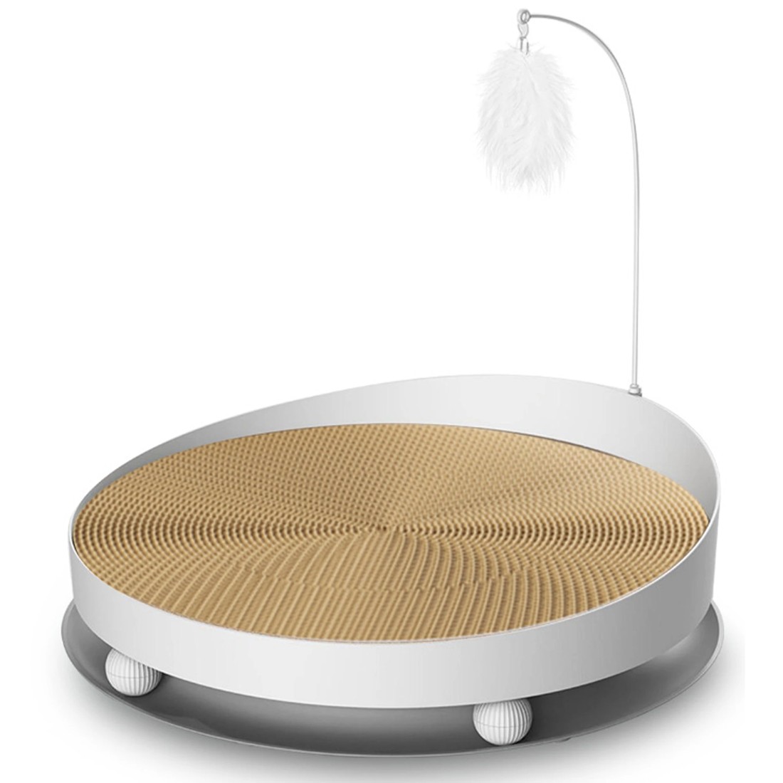 1 TODO Cat Scratching Tray Board Pet Scratcher Pad Play Toy 40cm Diameter, 1 of 4