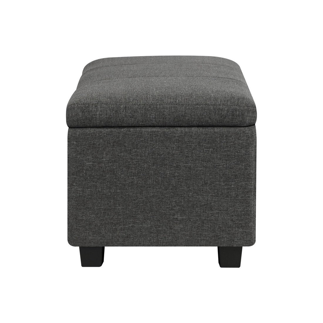 9 Oikiture Storage Ottoman Blanket Box Linen Fabric Arm Foot Stool Couch Large
 - Grey, 9 of 10
