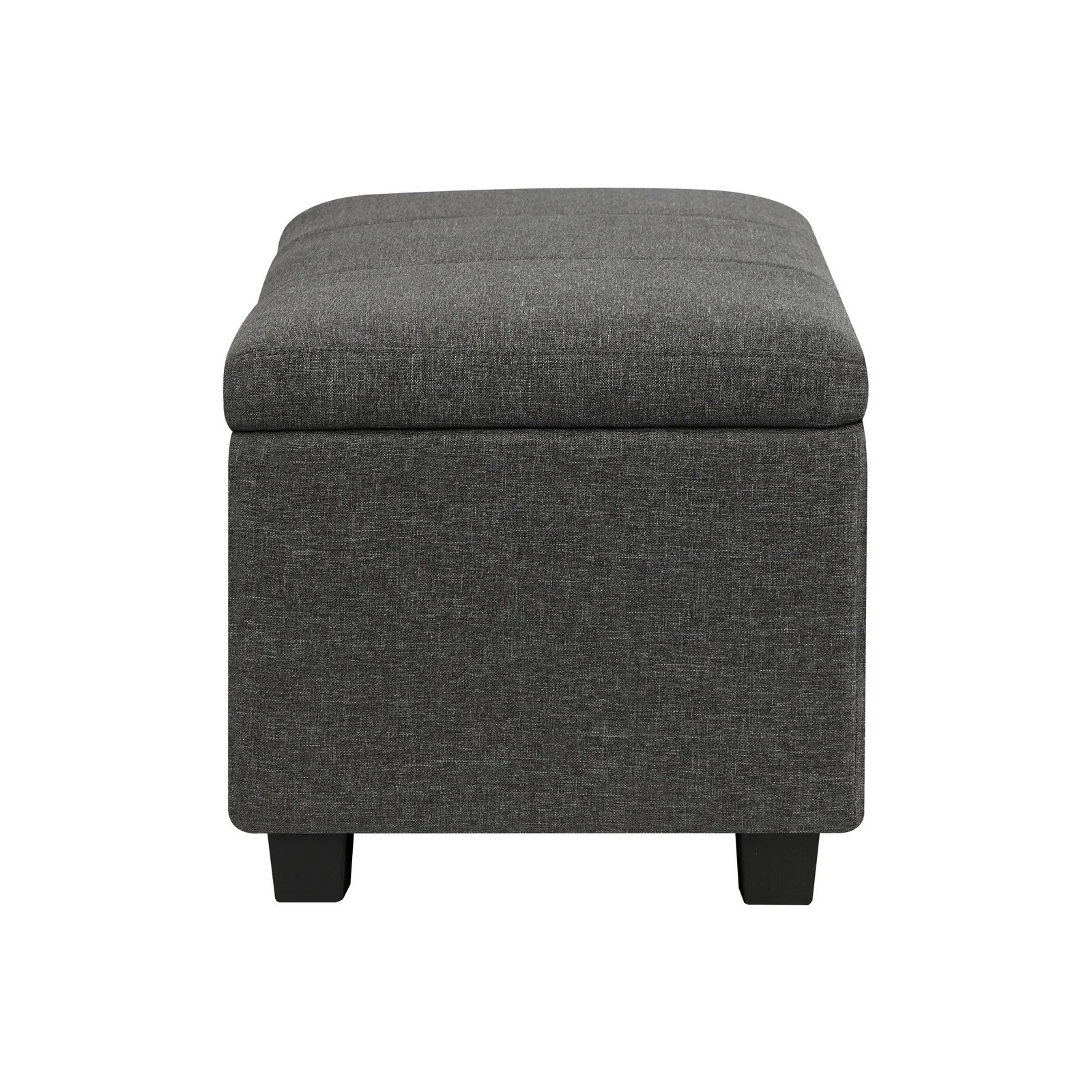 9 Oikiture Storage Ottoman Blanket Box Linen Fabric Arm Foot Stool Couch Large
 - Grey, 9 of 10