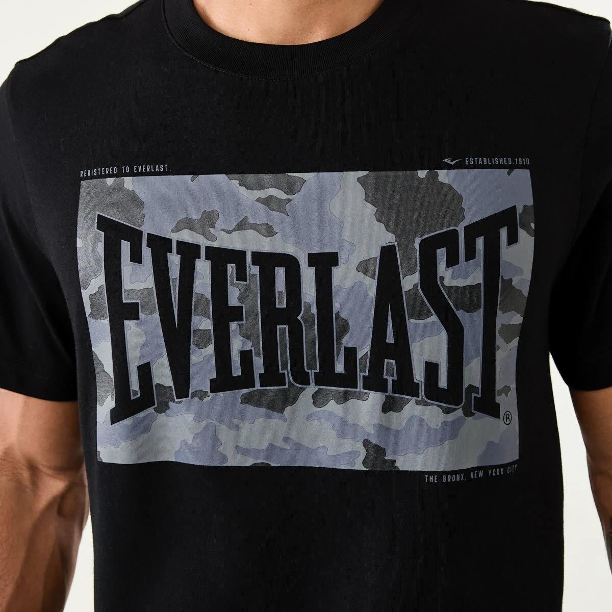 5 Everlast Mens Camo Crew Neck T-shirt Black, 5 of 7