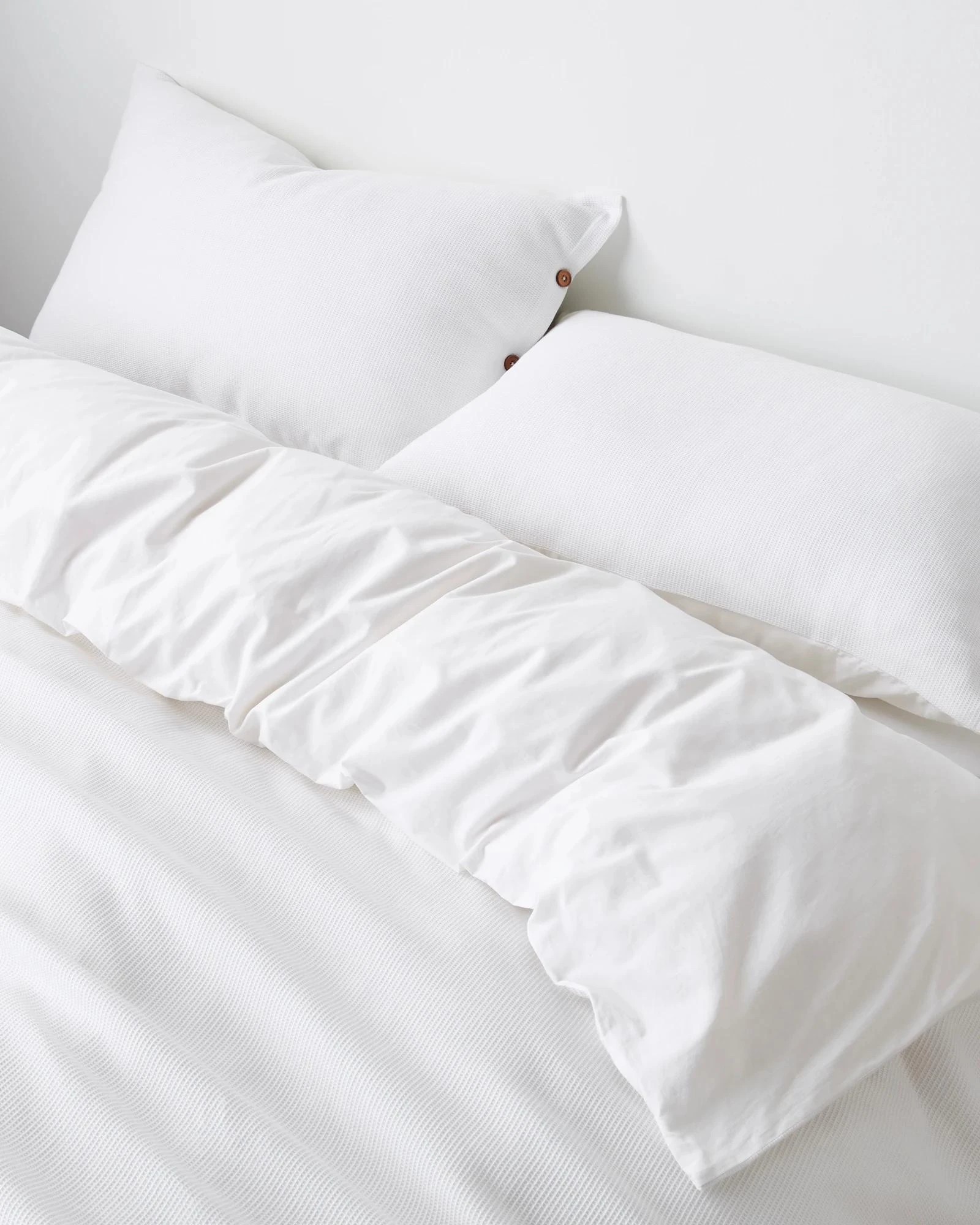 2 Target Nico Mini Waffle Australian Cotton Quilt Cover Set - King Bed - White, 2 of 3