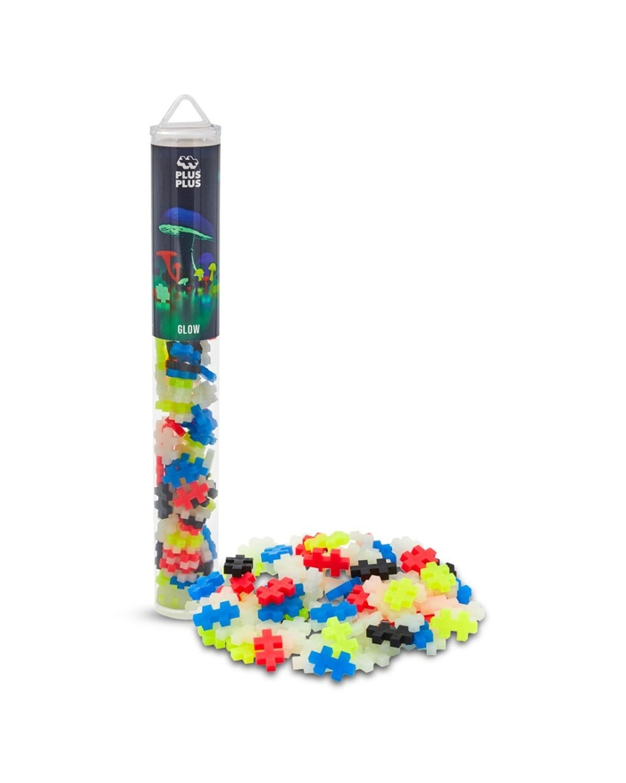 1 Plus-Plus 100pc Glow in The Dark Mix Puzzle Kids Interactive Learning Toy, 1 of 3