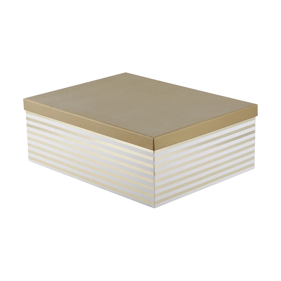 1 Gold Look Stripe Gift Box - Extra Large, 1 of 2