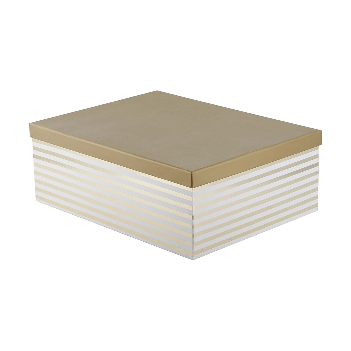 1 Gold Look Stripe Gift Box - Extra Large, 1 of 2