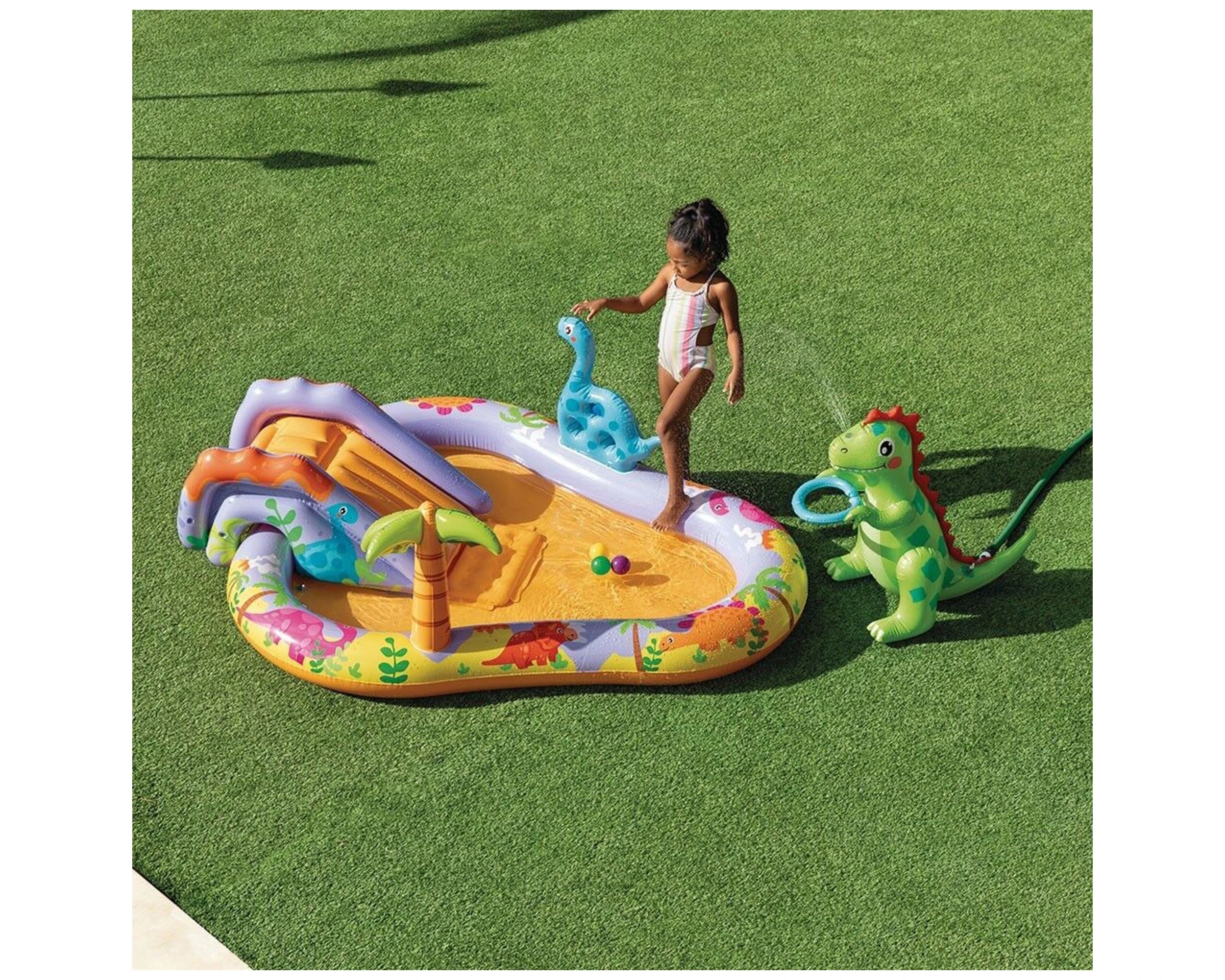 3 Intex Dino Park Play Center Inflatable Kids Pool Water Play Centre With Slide - Multi, 3 of 9