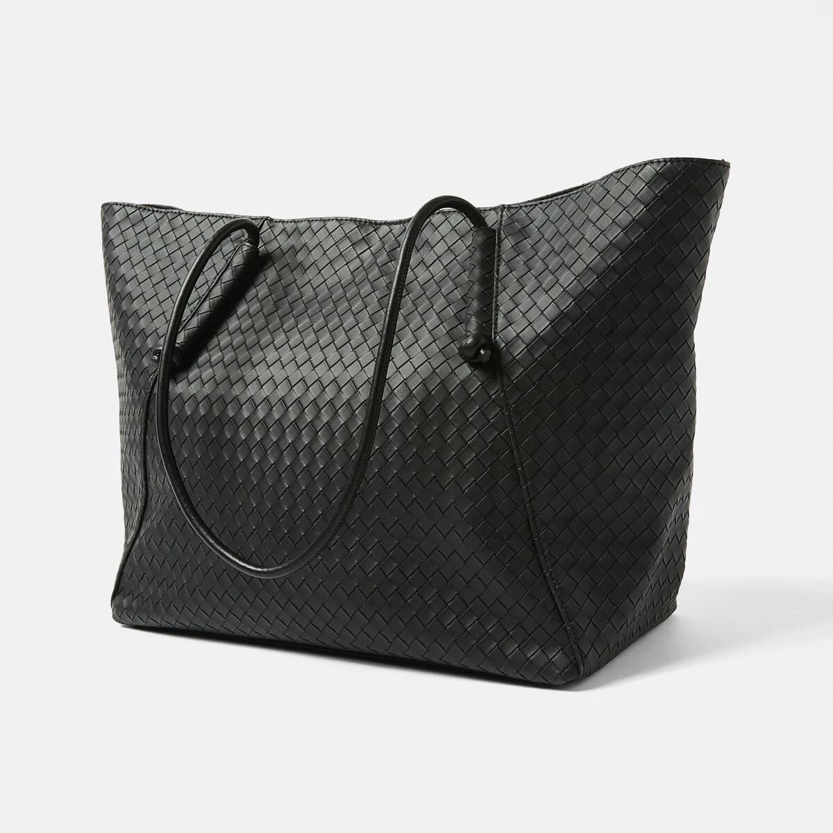 2 Weave Tote Bag BLACK, 2 of 5