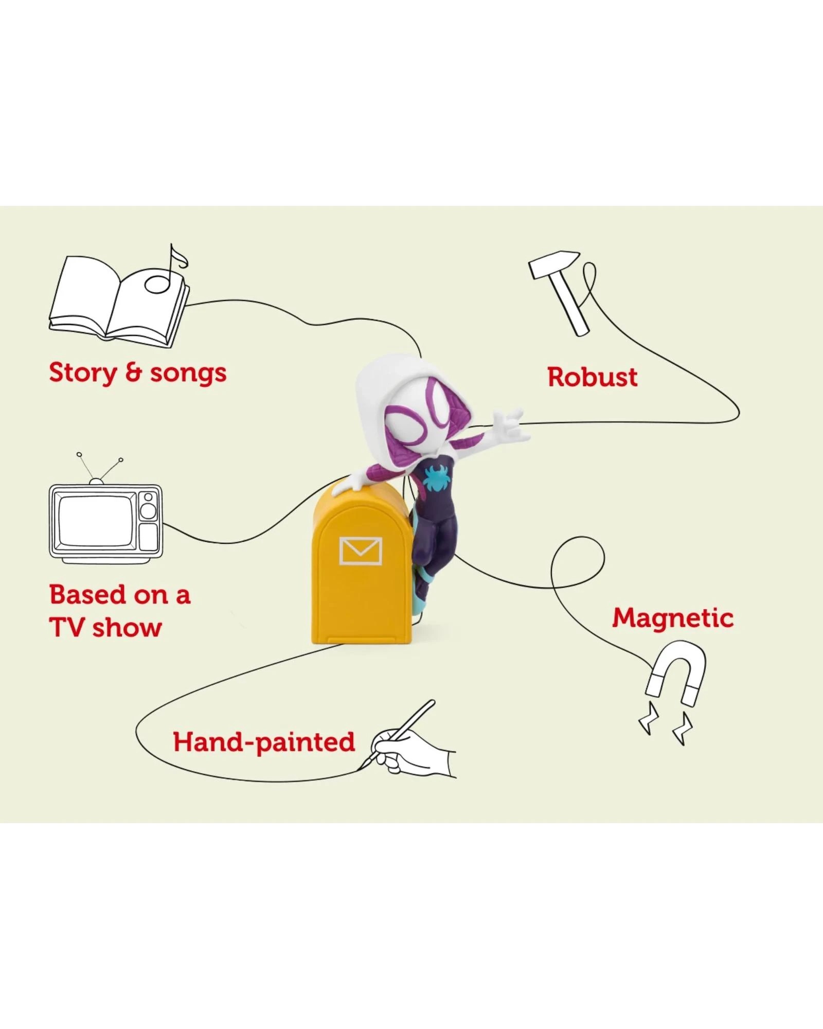 3 Tonies - Marvel - Spidey and His Amazing Friends: Ghost-Spider Tonie Audio Character - Multi, 3 of 6