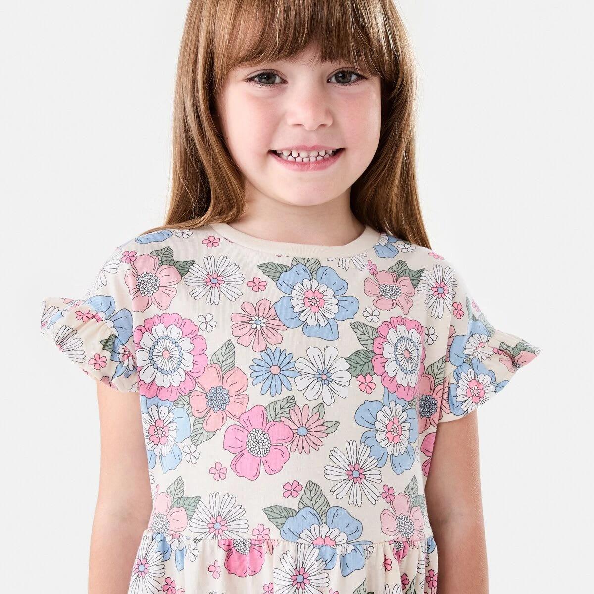 3 Jersey Dress RETRO BLOOMS CHALK, 3 of 7