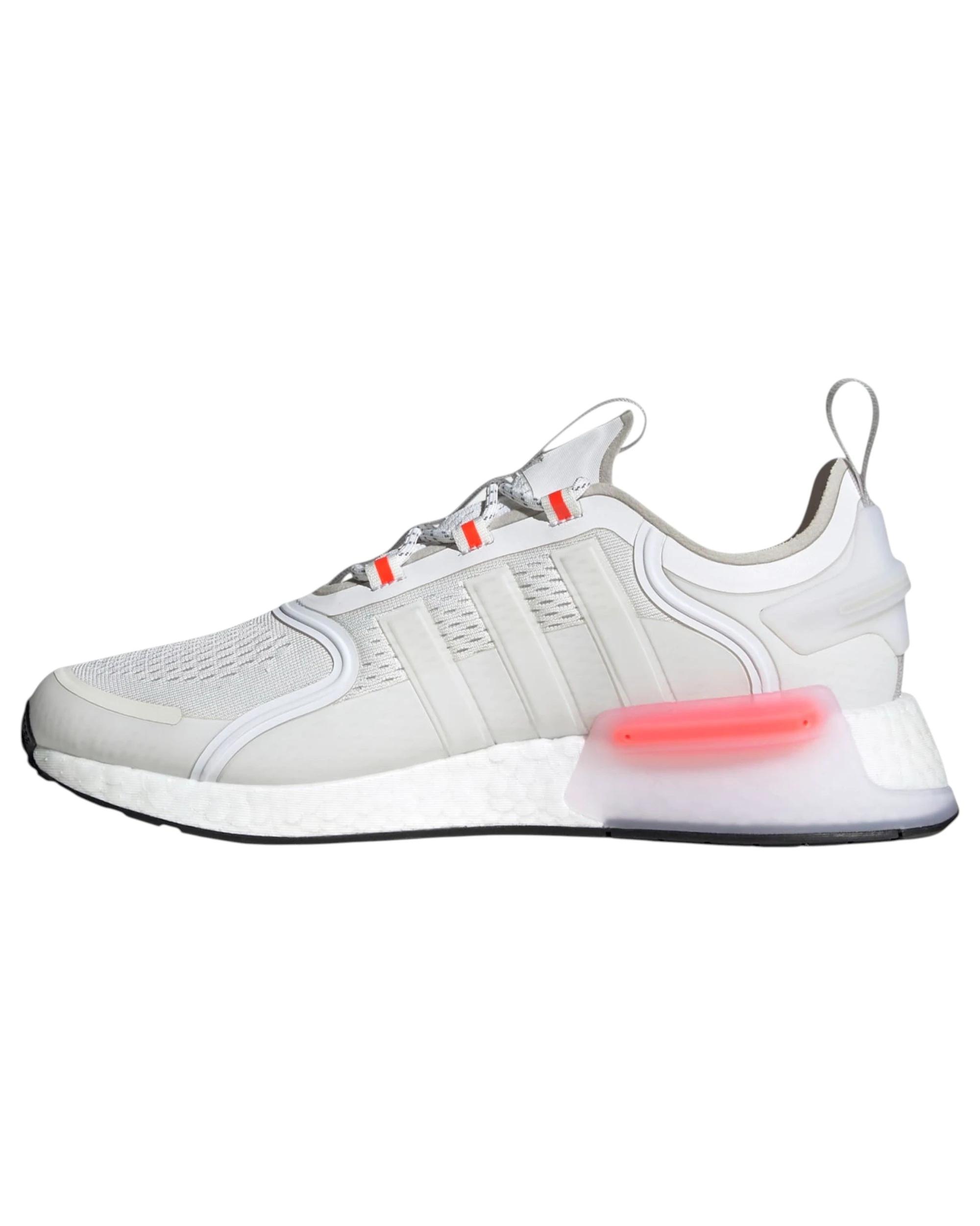 7 Adidas Unisex NMD_V3 Sneakers White/ Black/ Grey Shoes WHITE, 7 of 8