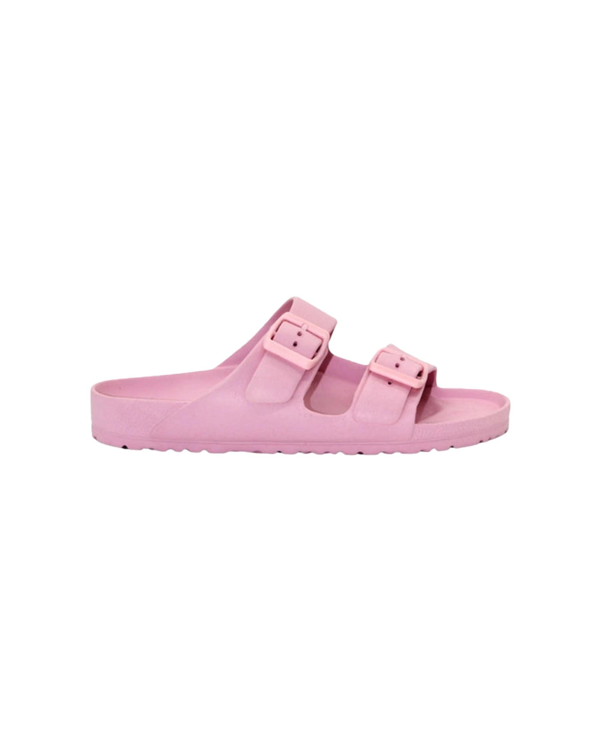 1 Human Shoes Ripe Women's Sandals Double Buckle Super Soft Cool Grey BABY PINK, 1 of 5