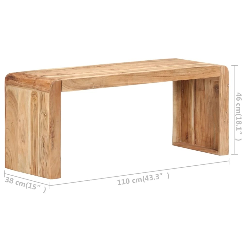 7 Vidaxl Bench Wooden Bench - Brown, 7 of 7