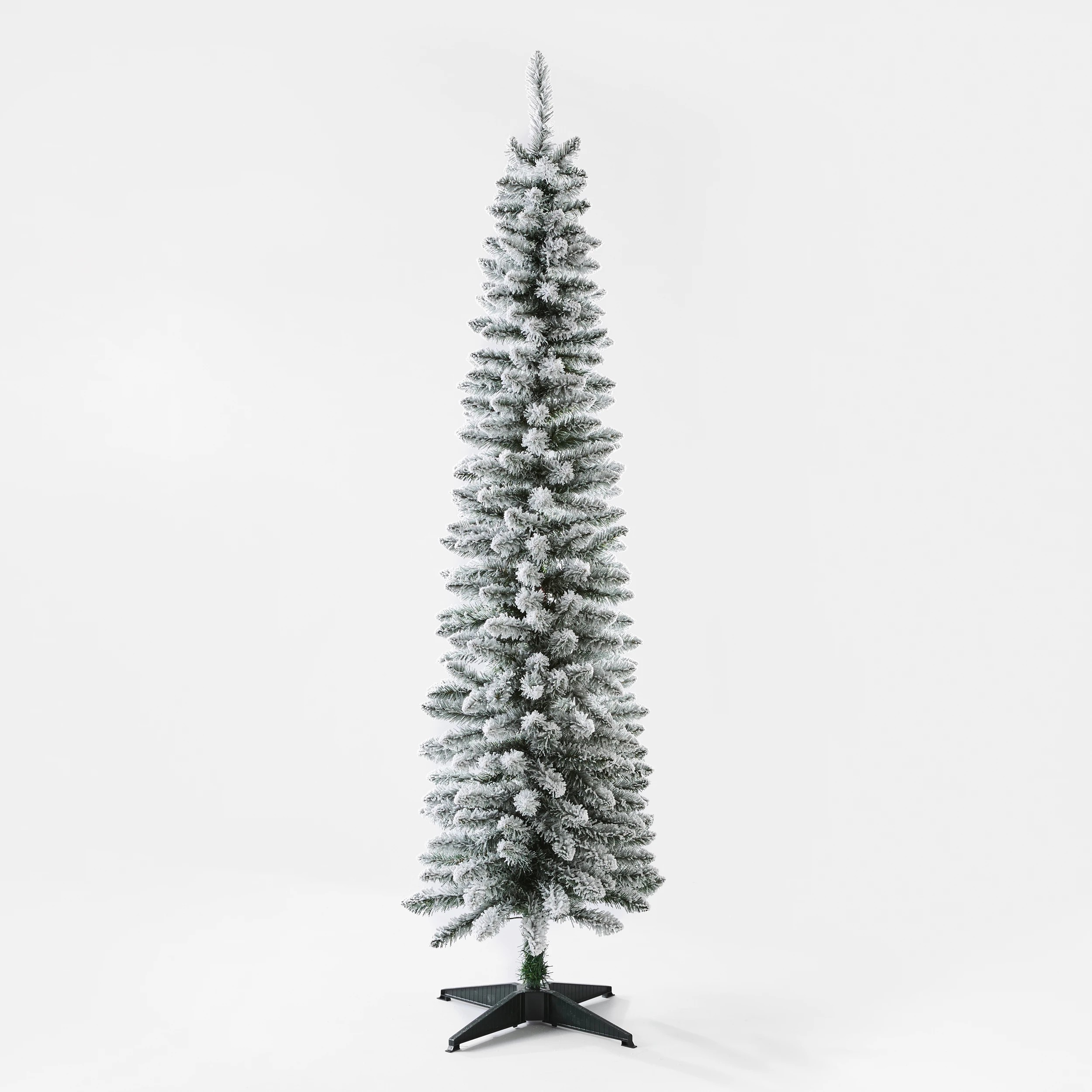 2 1.82m (6ft) Flocked Slim Prelit Christmas Tree, 2 of 7