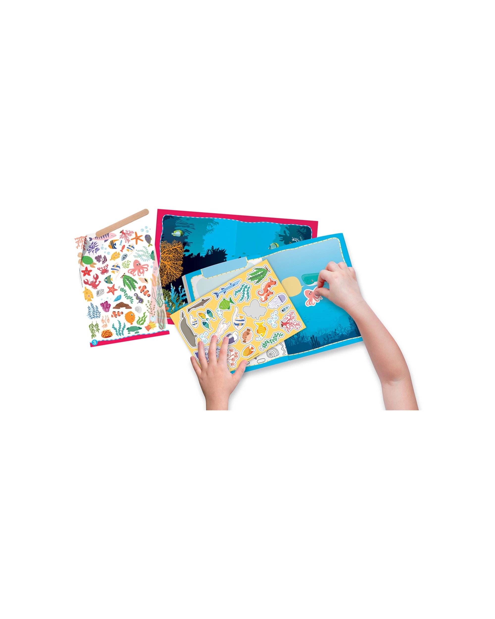 2 Sassi Arts & Crafts Kids Children Activity Colouring Book The Sea - Multi, 2 of 3