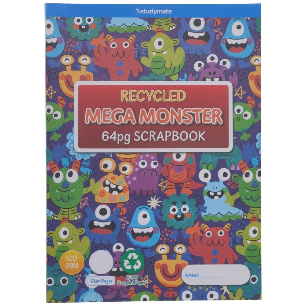 3 Studymate PP Recycled Mega Monster Scrapbook 64pg Clear, 3 of 4