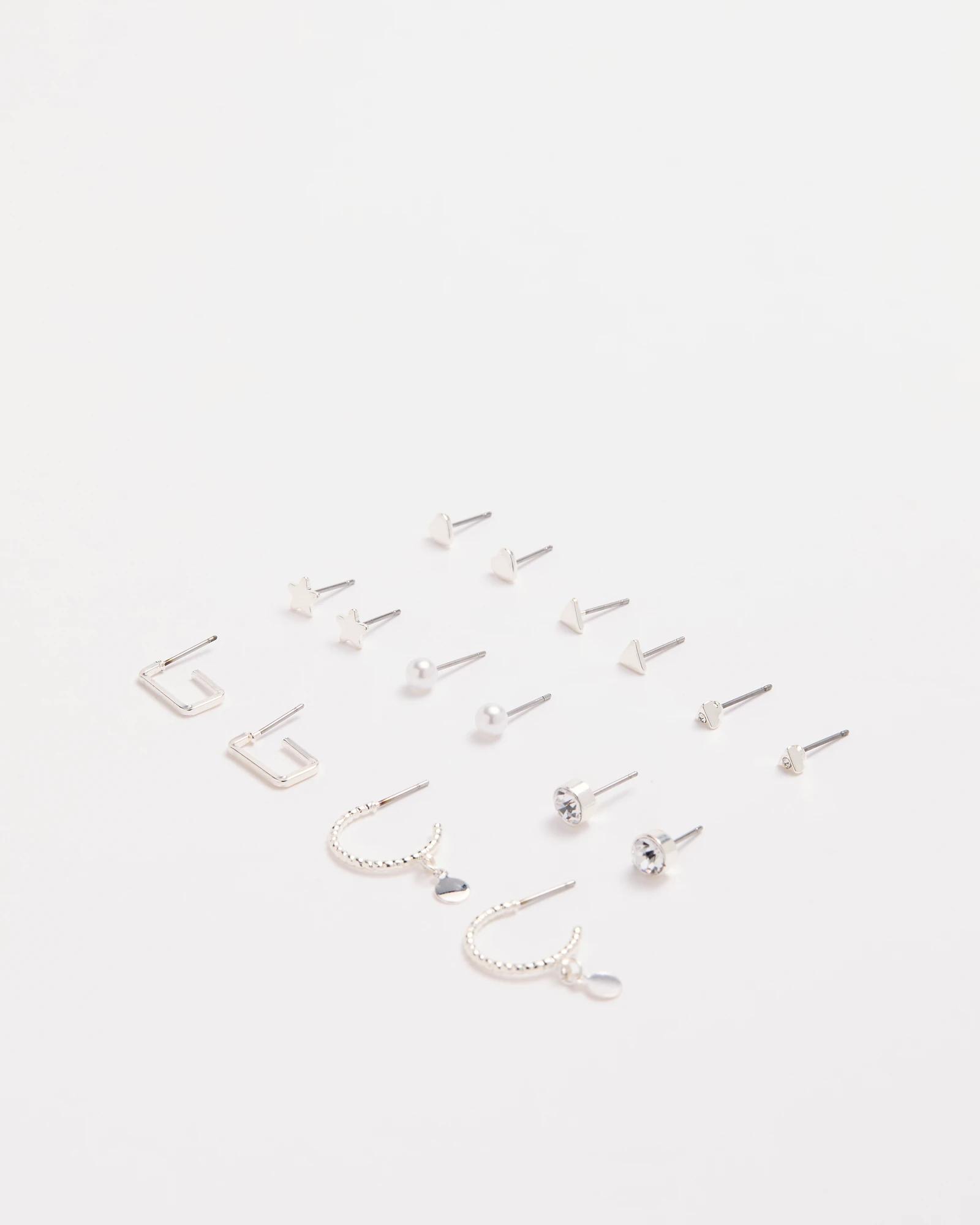 1 Target Mixed Mega Earrings Pack SILVER COLOURWAY, 1 of 1