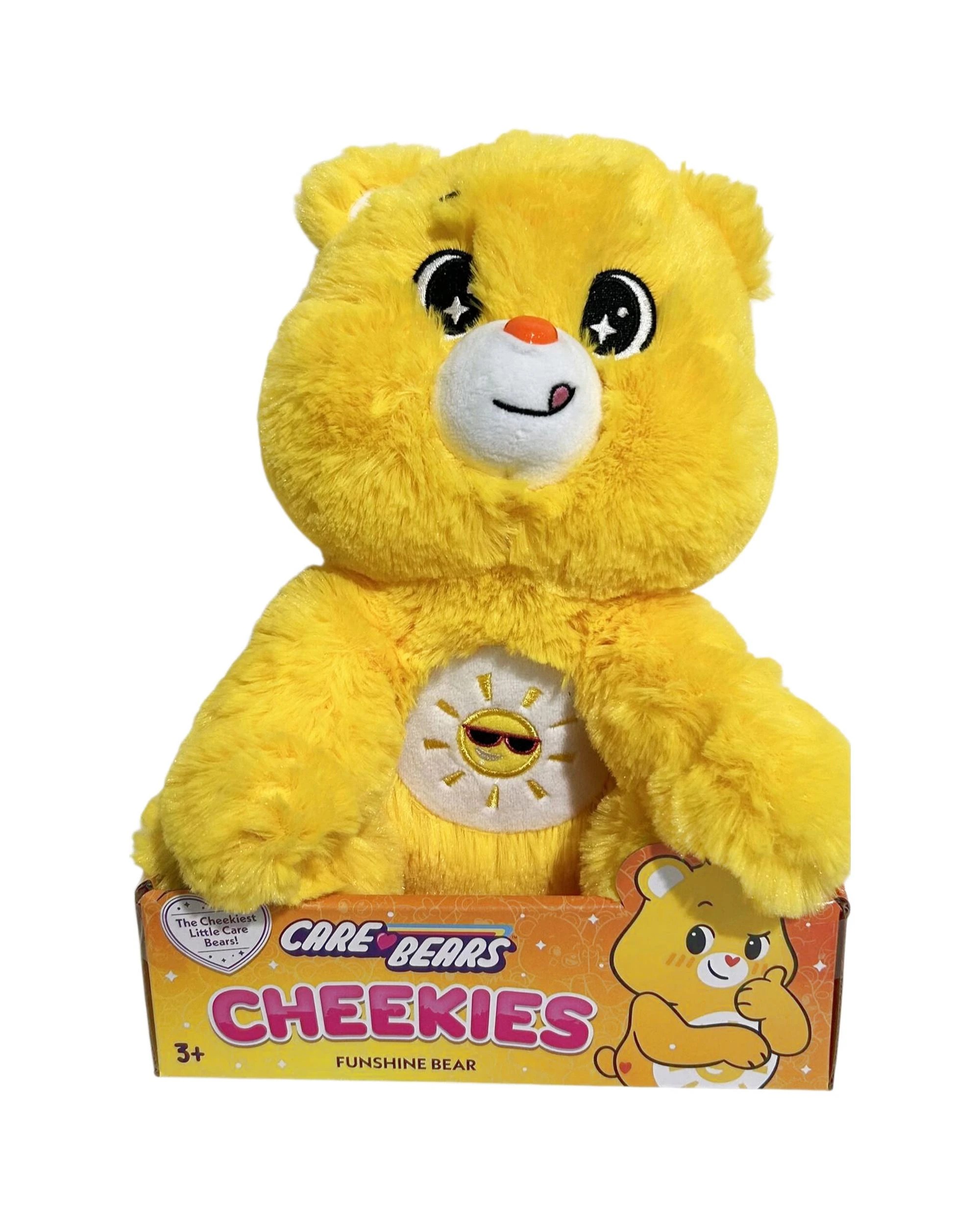 2 Care Bears Cheekies Funshine Bear 9 inch Plush, 2 of 2