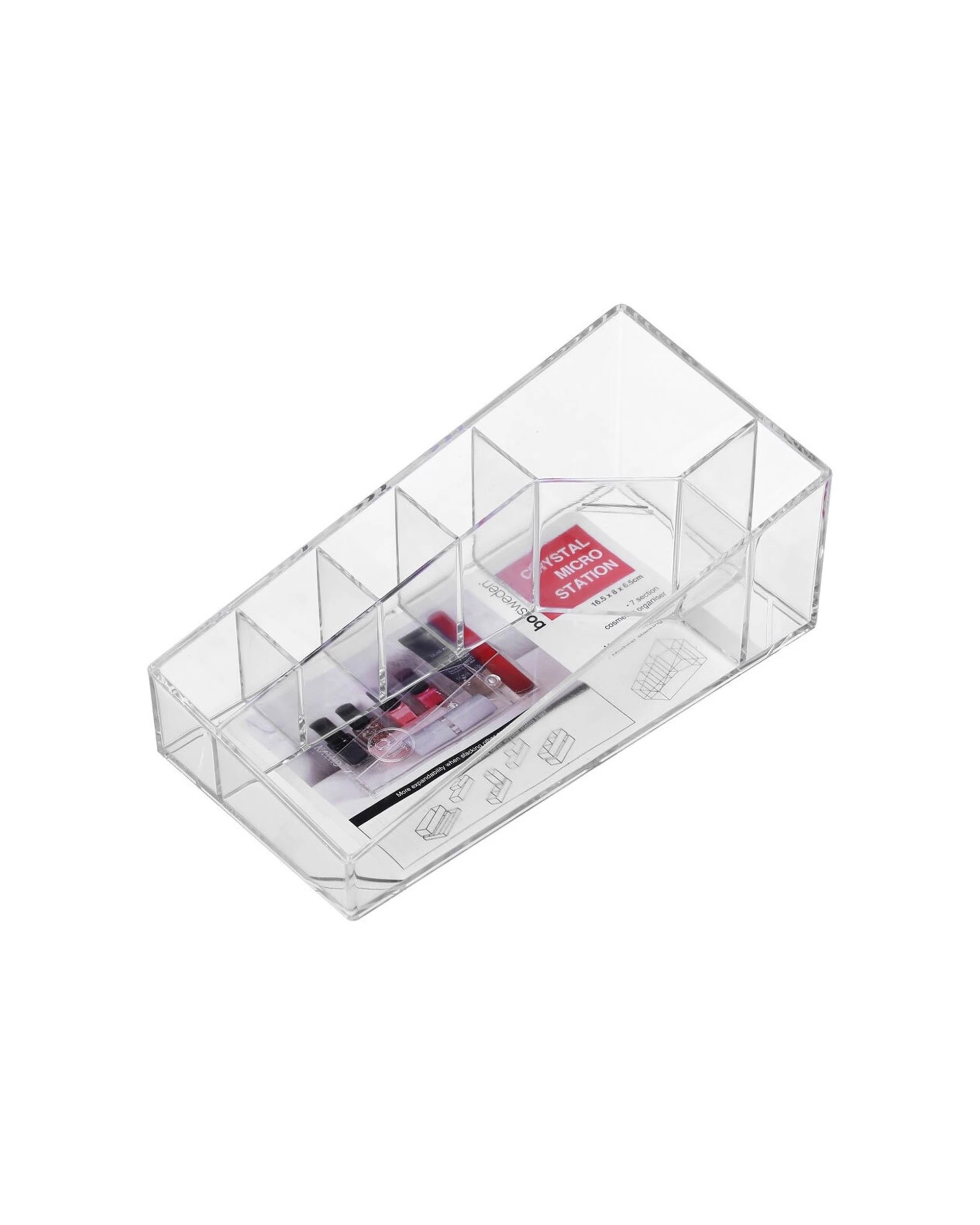 3 Boxsweden 7 Section Organiser Cosmetics Storage Modular Storage Acrylic
 - plain, 3 of 3