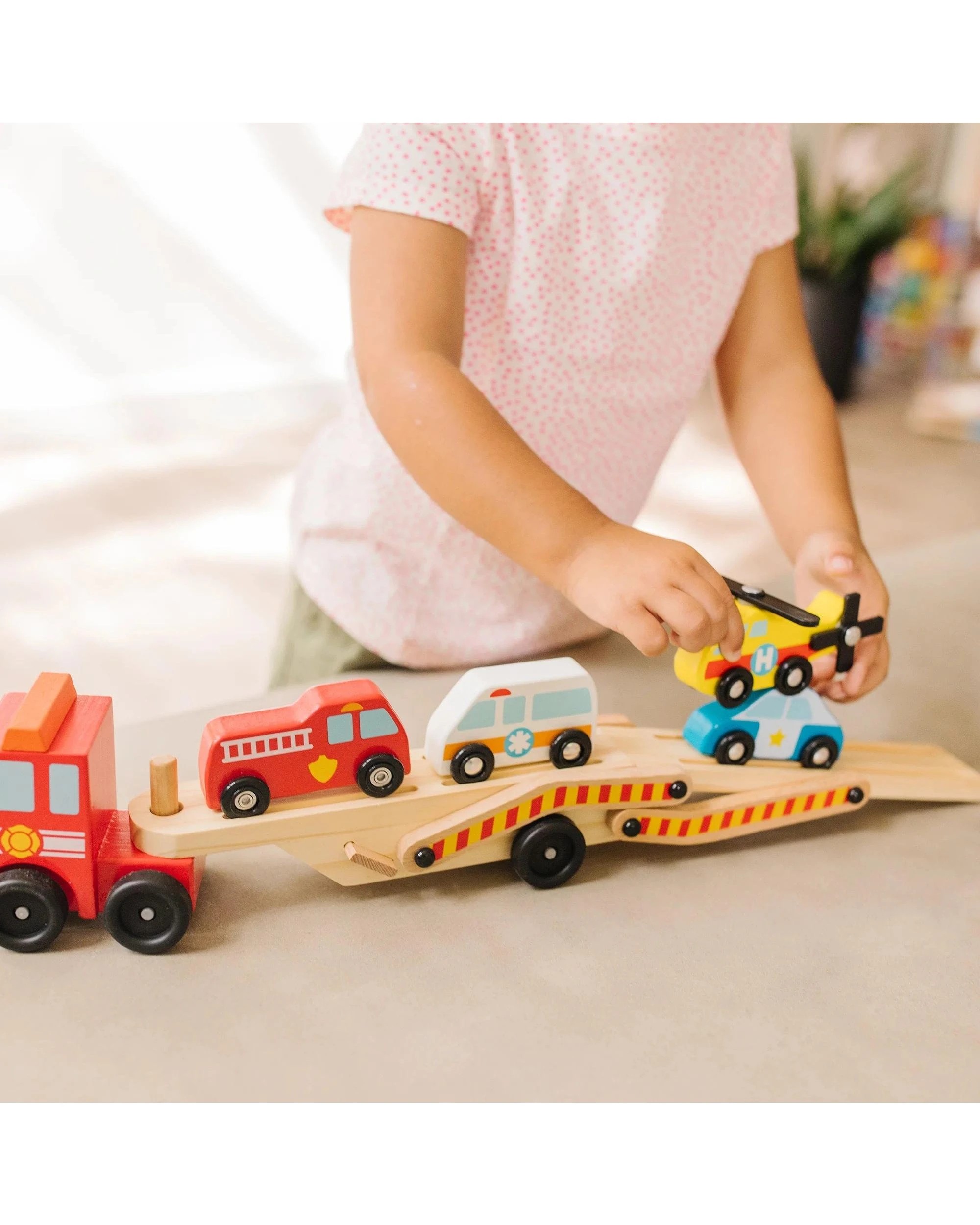 5 Melissa and Doug Emergency Vehicle Carrier Playset, 5 of 7