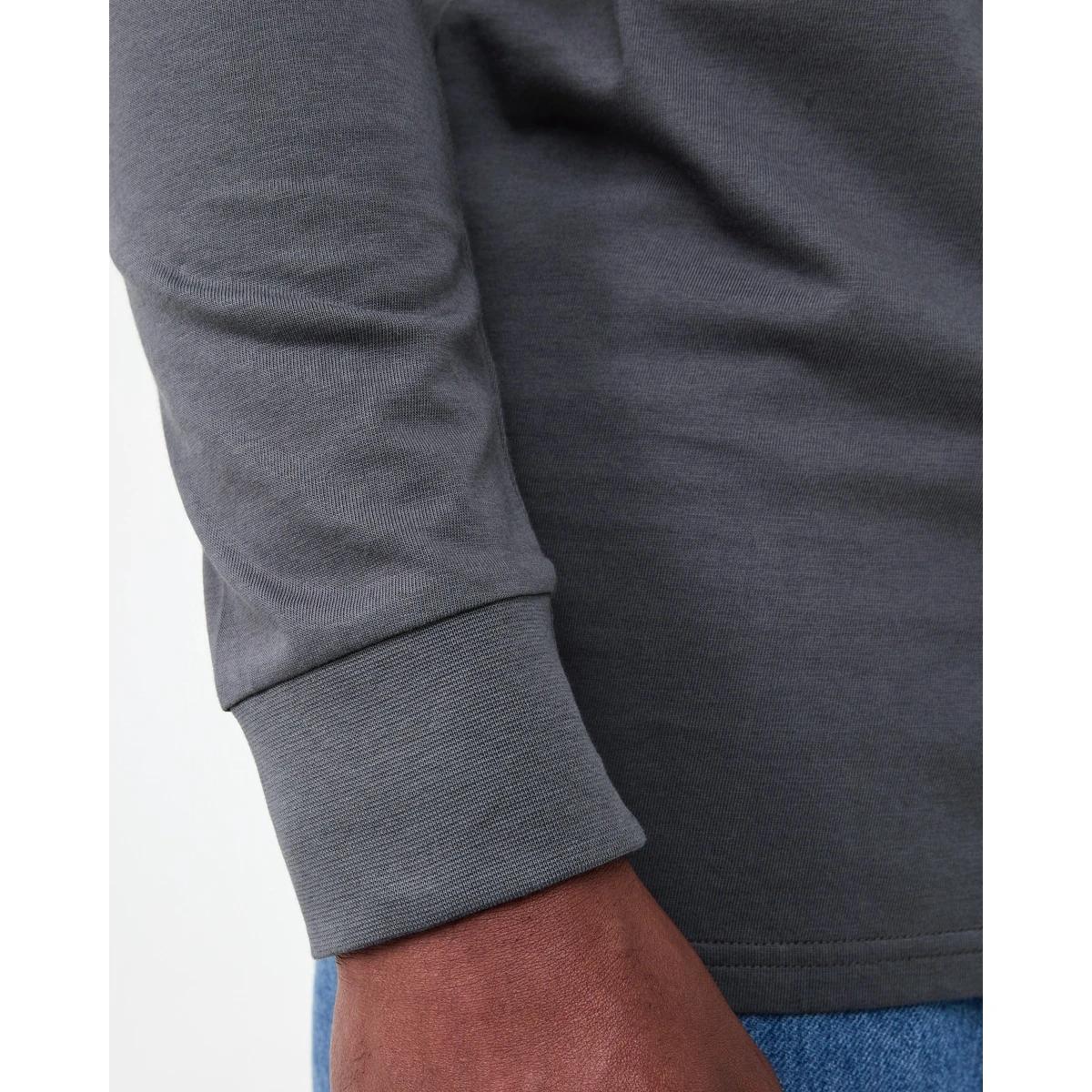 6 Long Sleeve Longline T-shirt Gry Lava, 6 of 6