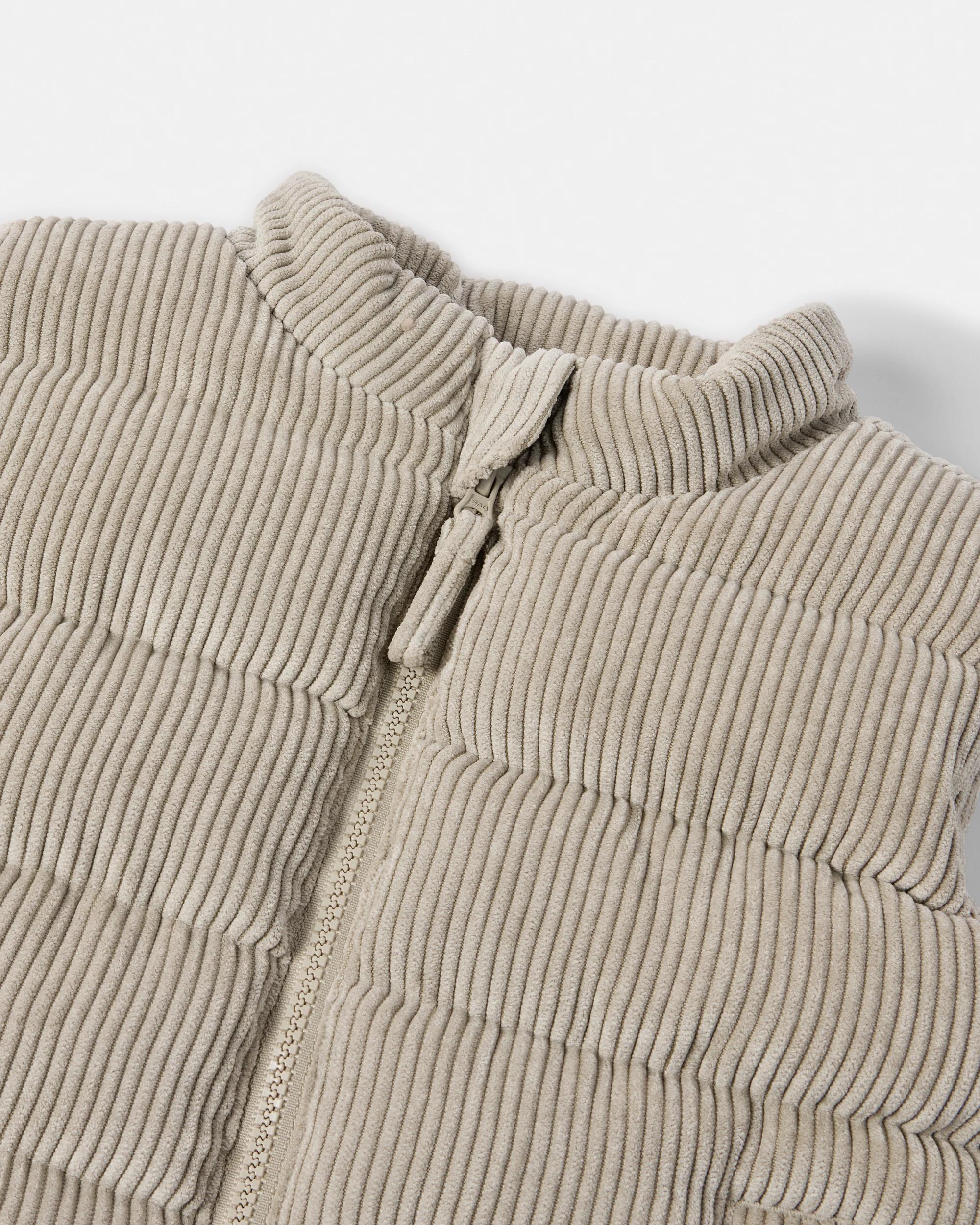 3 Corduroy Puffer Vest Gry Grn, 3 of 3