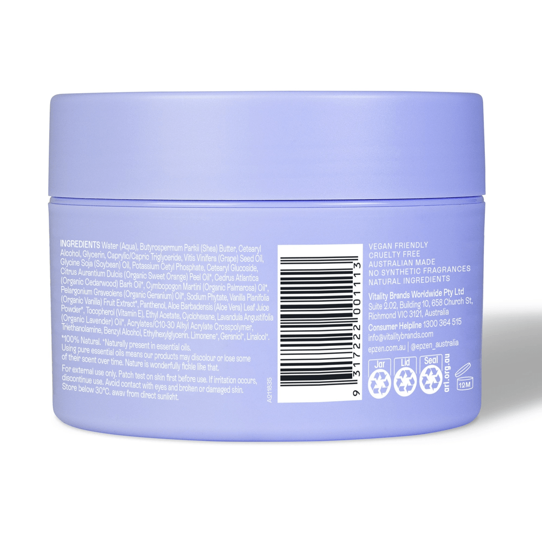 2 Epzen Unwind Shower Balm 200ml - Shea Butter, Vitamin E and Natural Essential Oils, 2 of 4